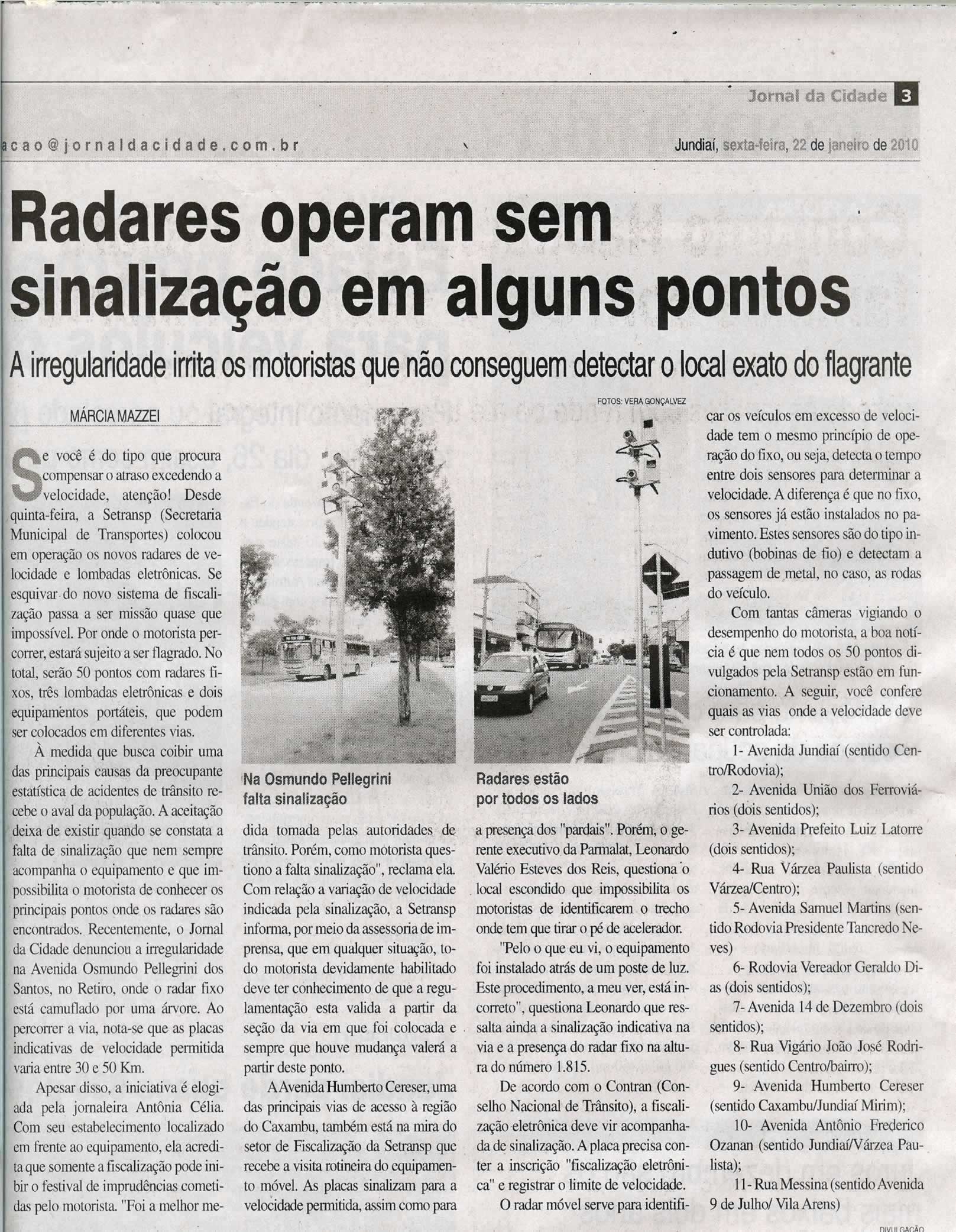 Jornal da Cidade - 22/01/2010