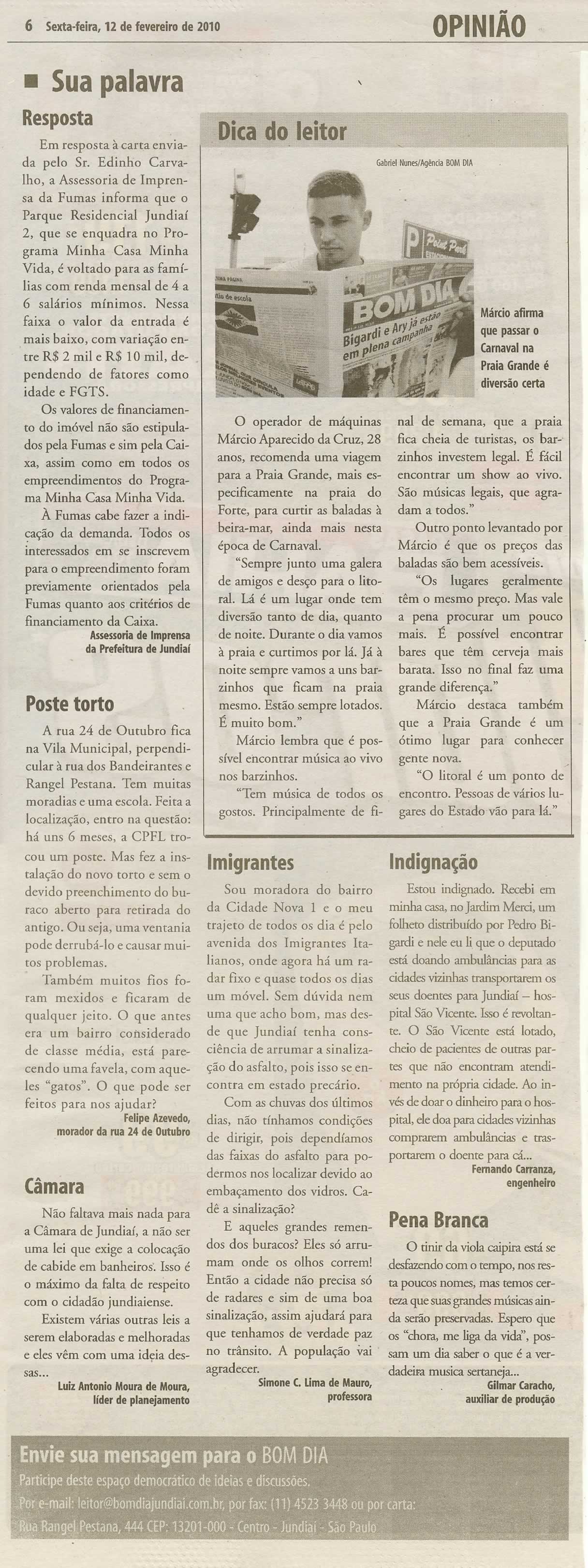 Bom Dia Jundiaí - 12/02/2010