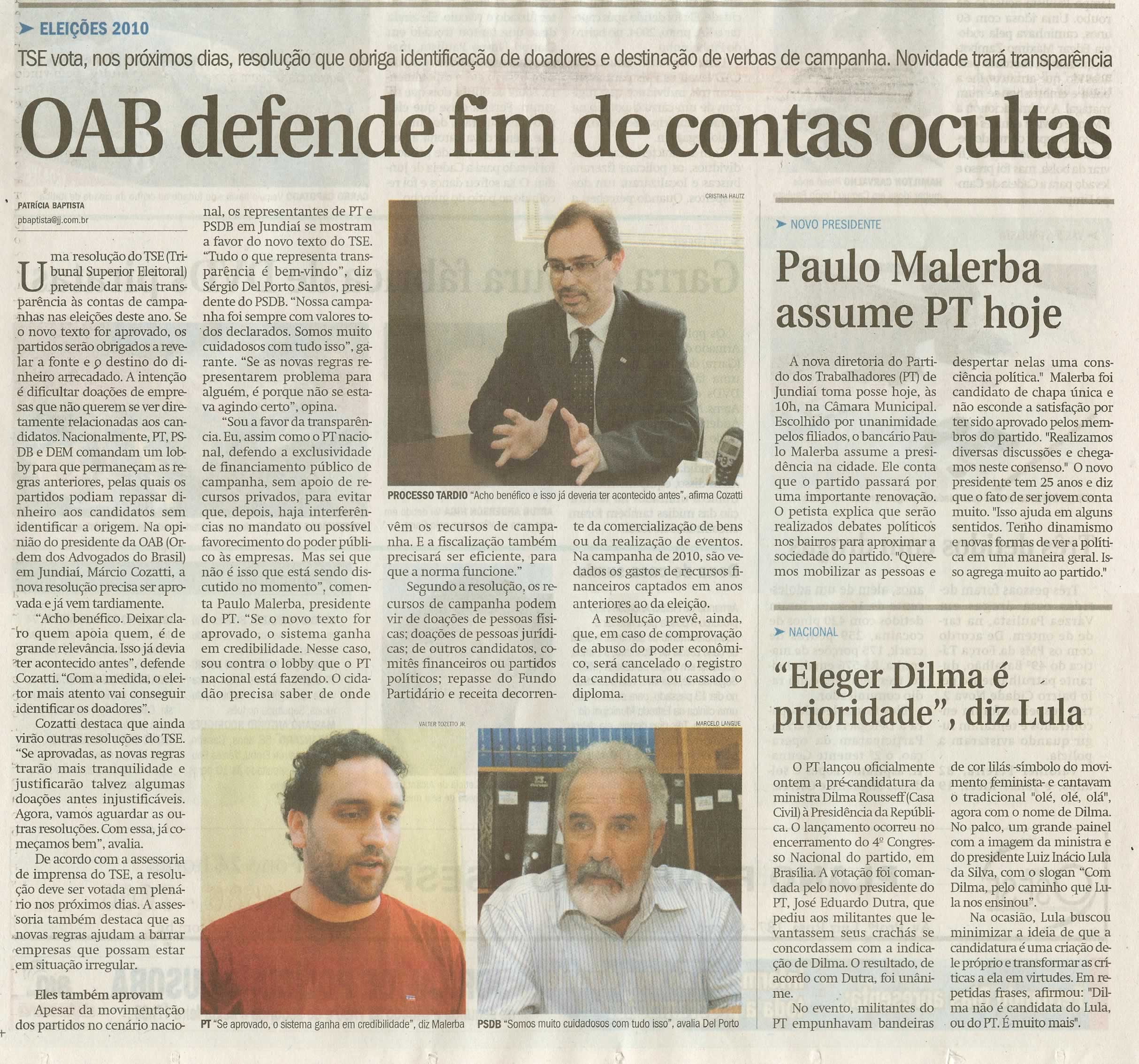 Jornal de Jundiaí - 21/02/2010