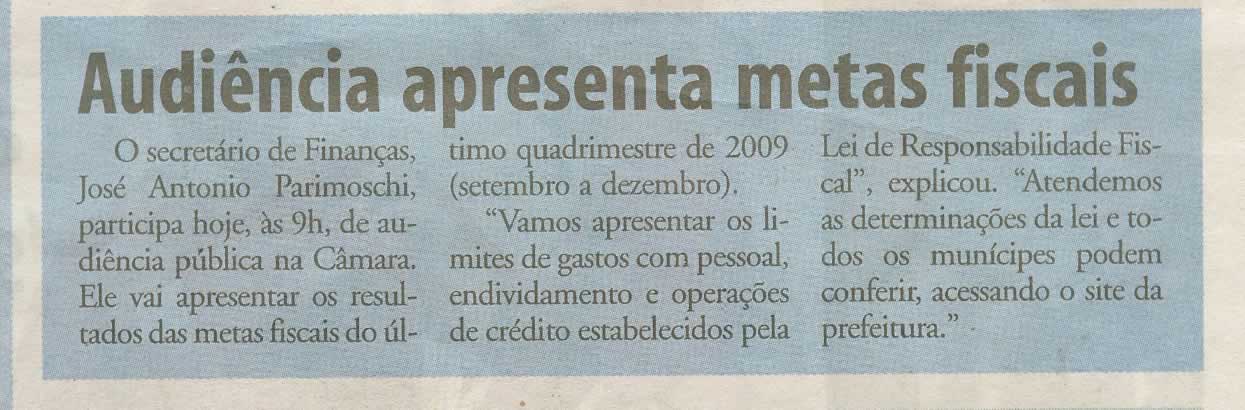 Bom Dia Jundiaí - 24/02/2010