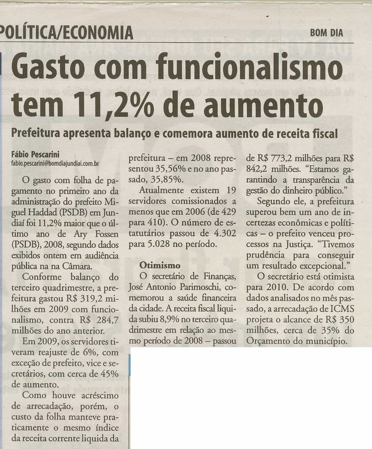 Bom Dia Jundiaí - 25/02/2010