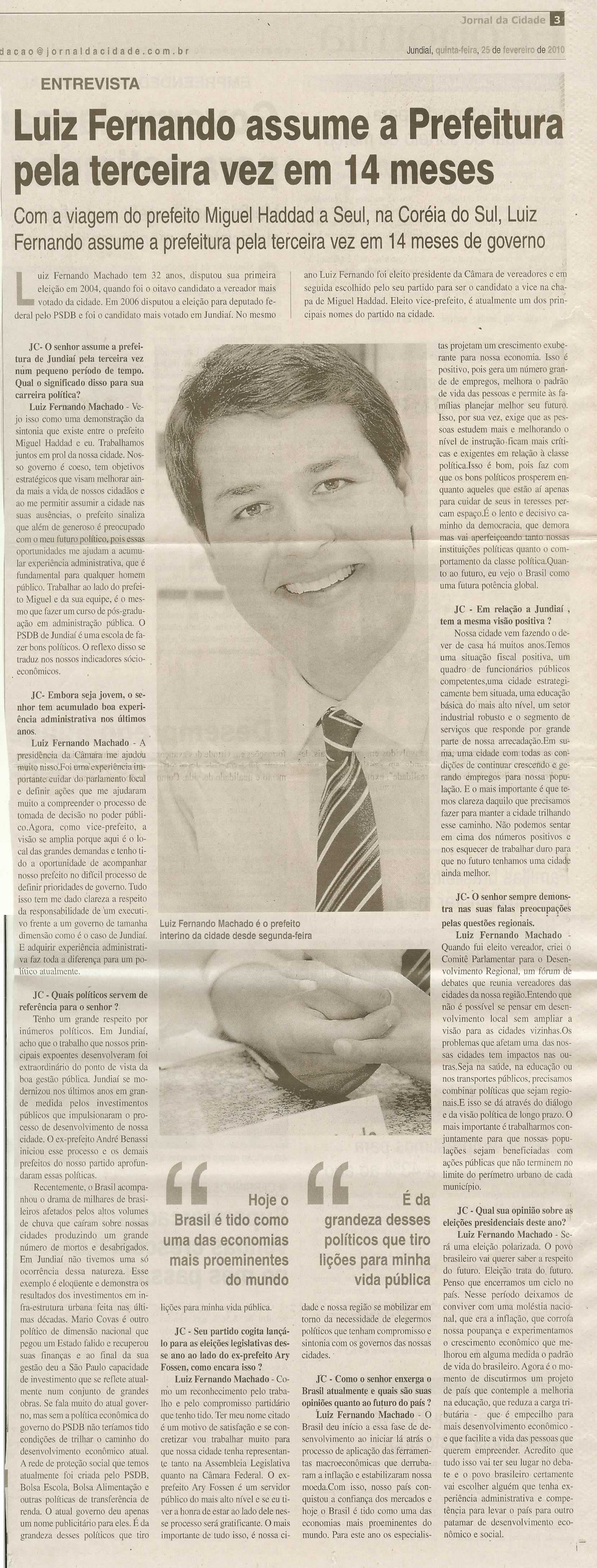 Jornal da Cidade - 25/02/2010