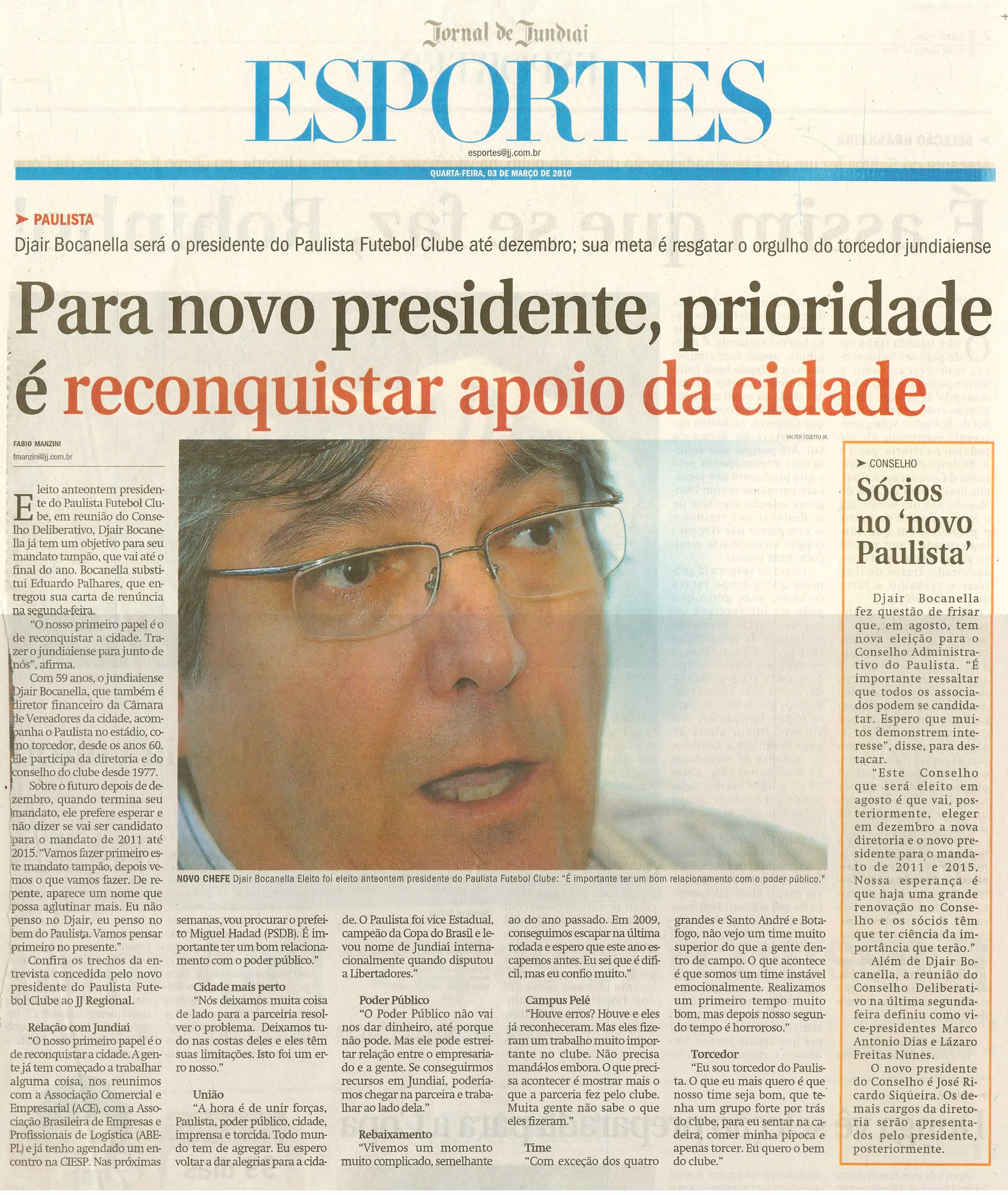 Jornal de Jundiaí - 03/03/2010