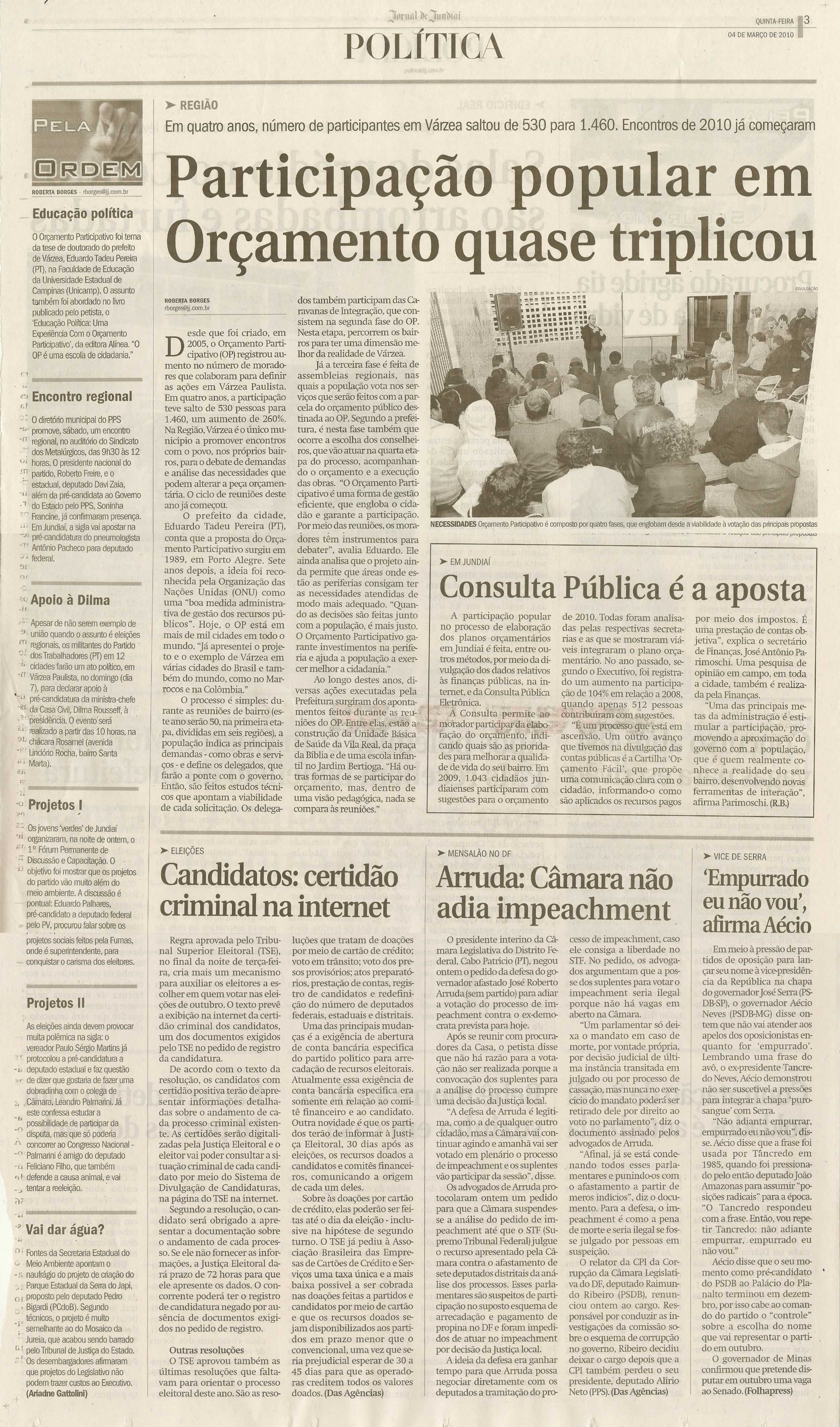 Jornal da Cidade - 24/03/2010