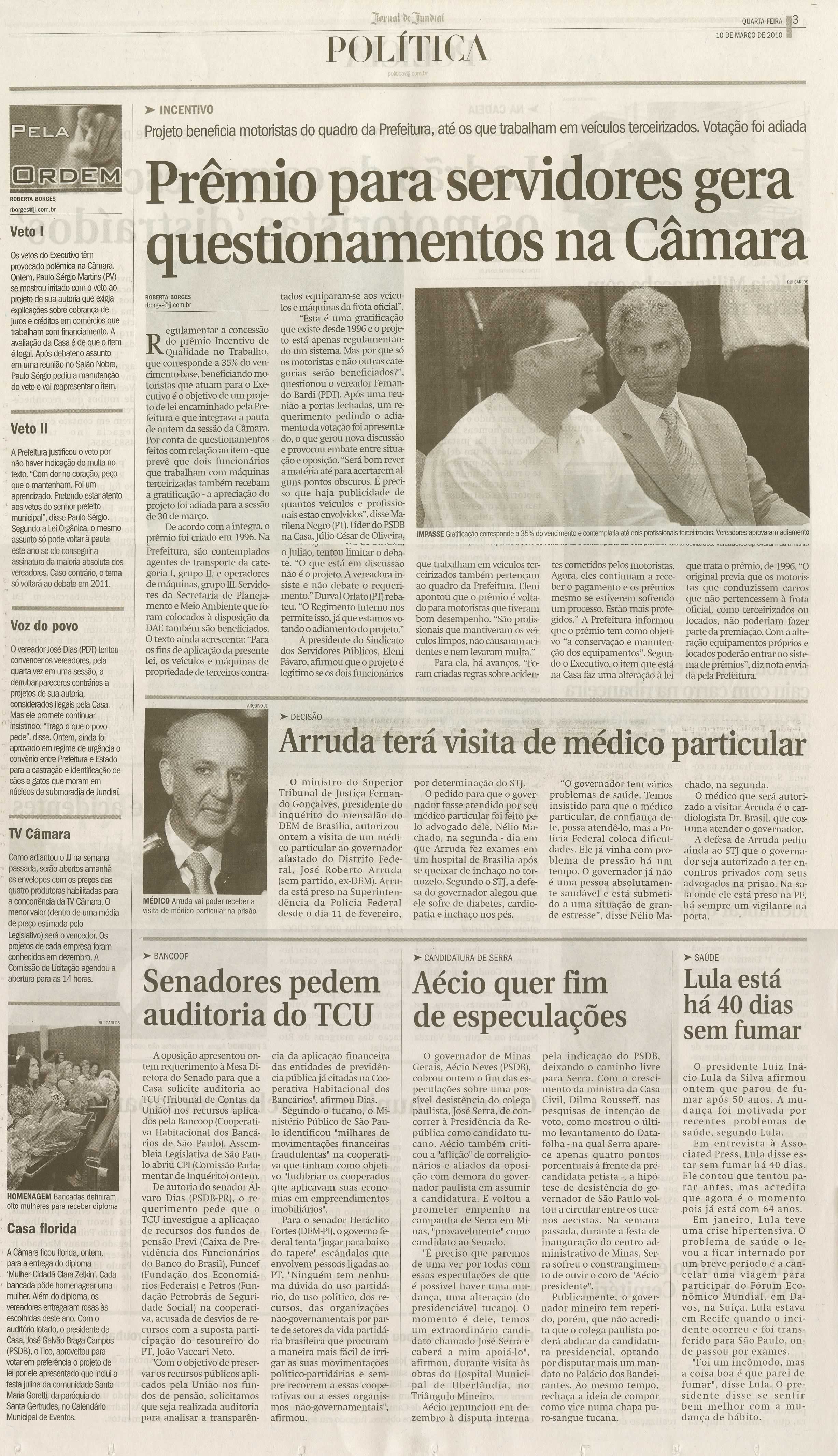 Jornal de Jundiaí - 10/03/2010