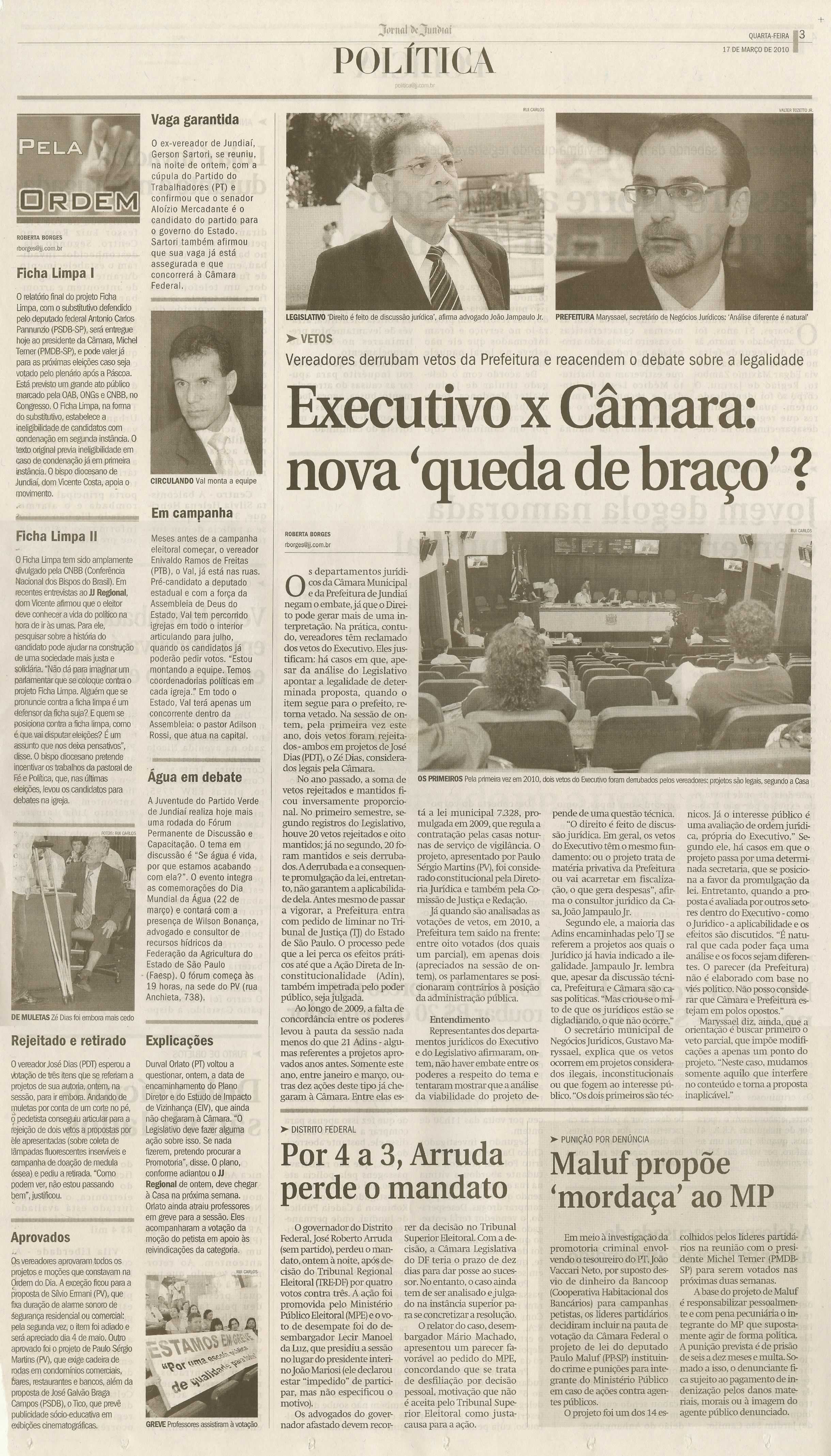 Jornal de Jundiaí - 17/03/2010