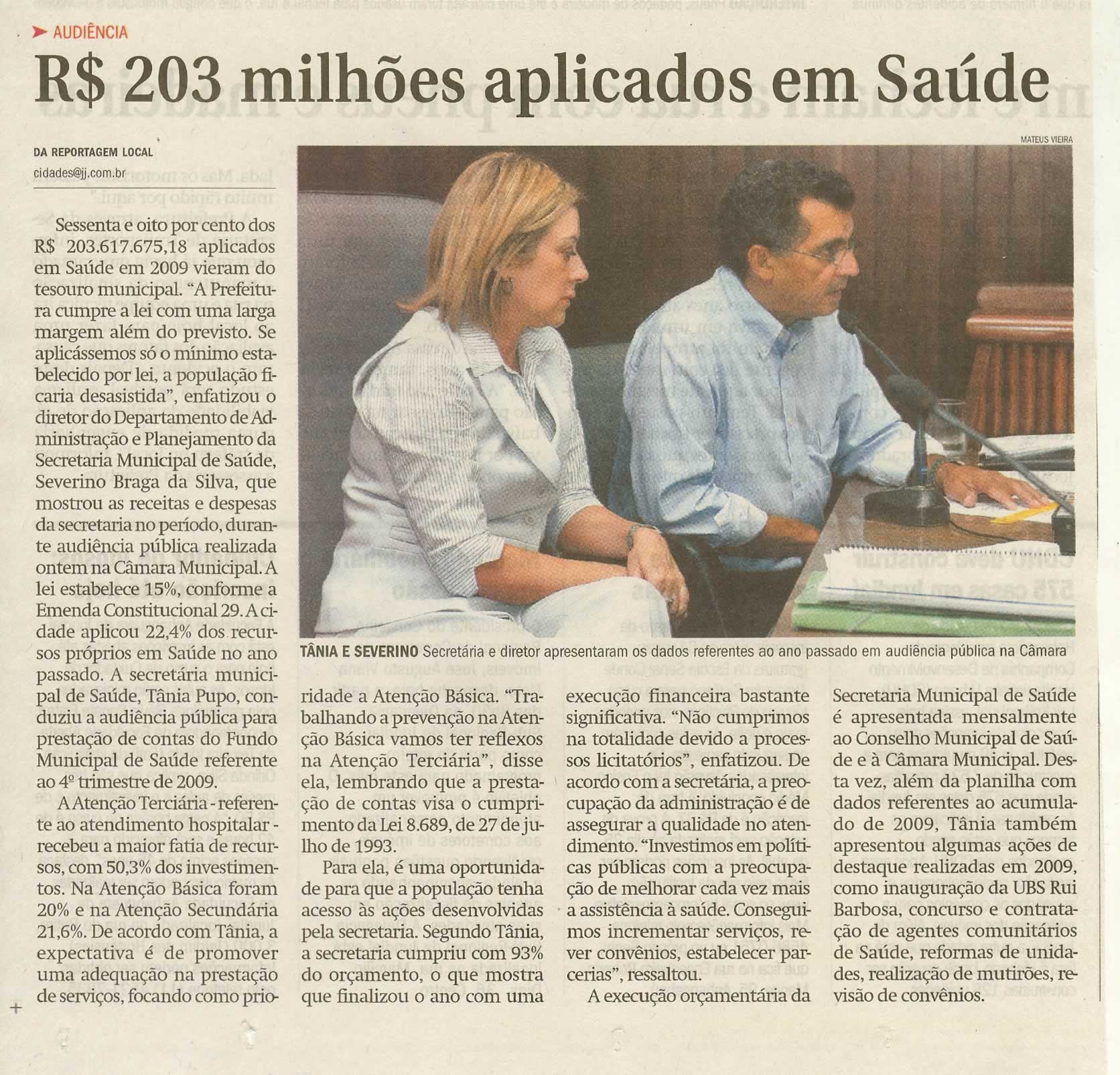 Jornal de Jundiaí - 23/03/2010