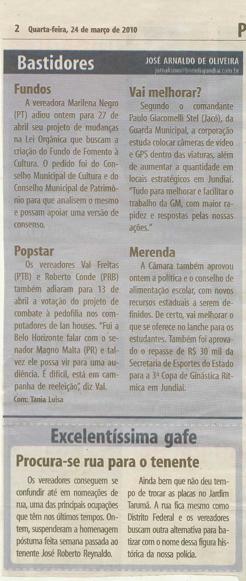 Bom Dia Jundiaí - 24/03/2010