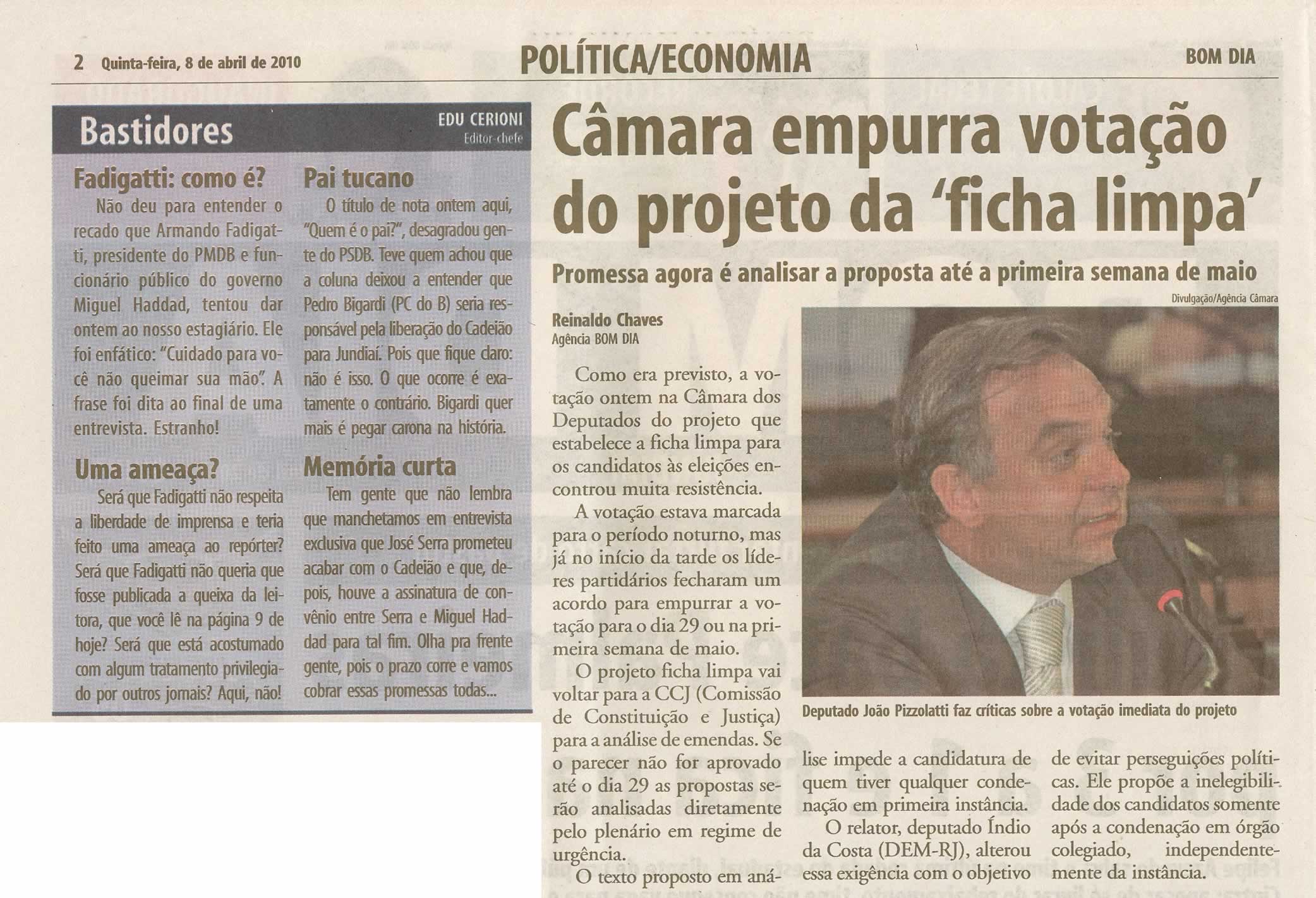 Bom Dia Jundiaí - 08/04/2010