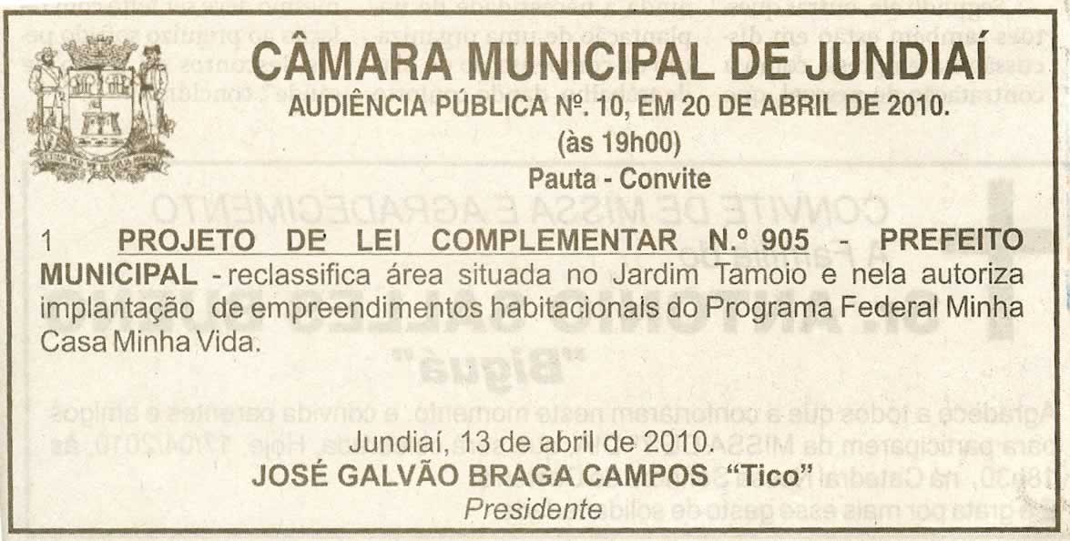 Jornal de Jundiaí - 17/04/2010