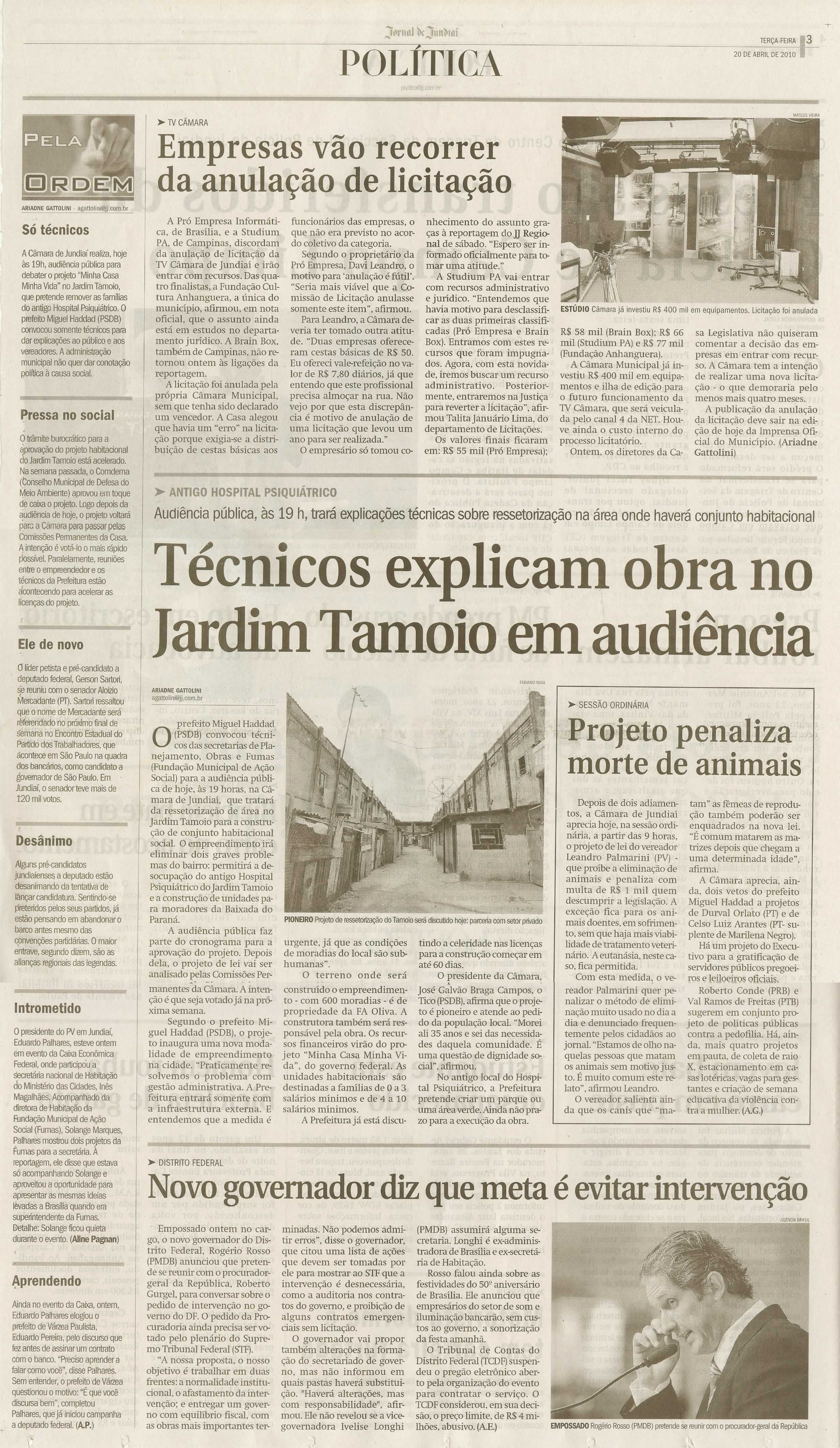 Jornal de Jundiaí - 20/04/2010