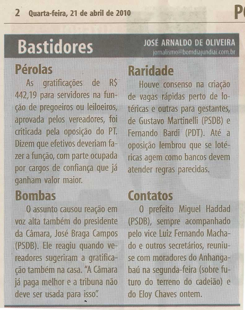 Bom Dia Jundiaí - 21/04/2010