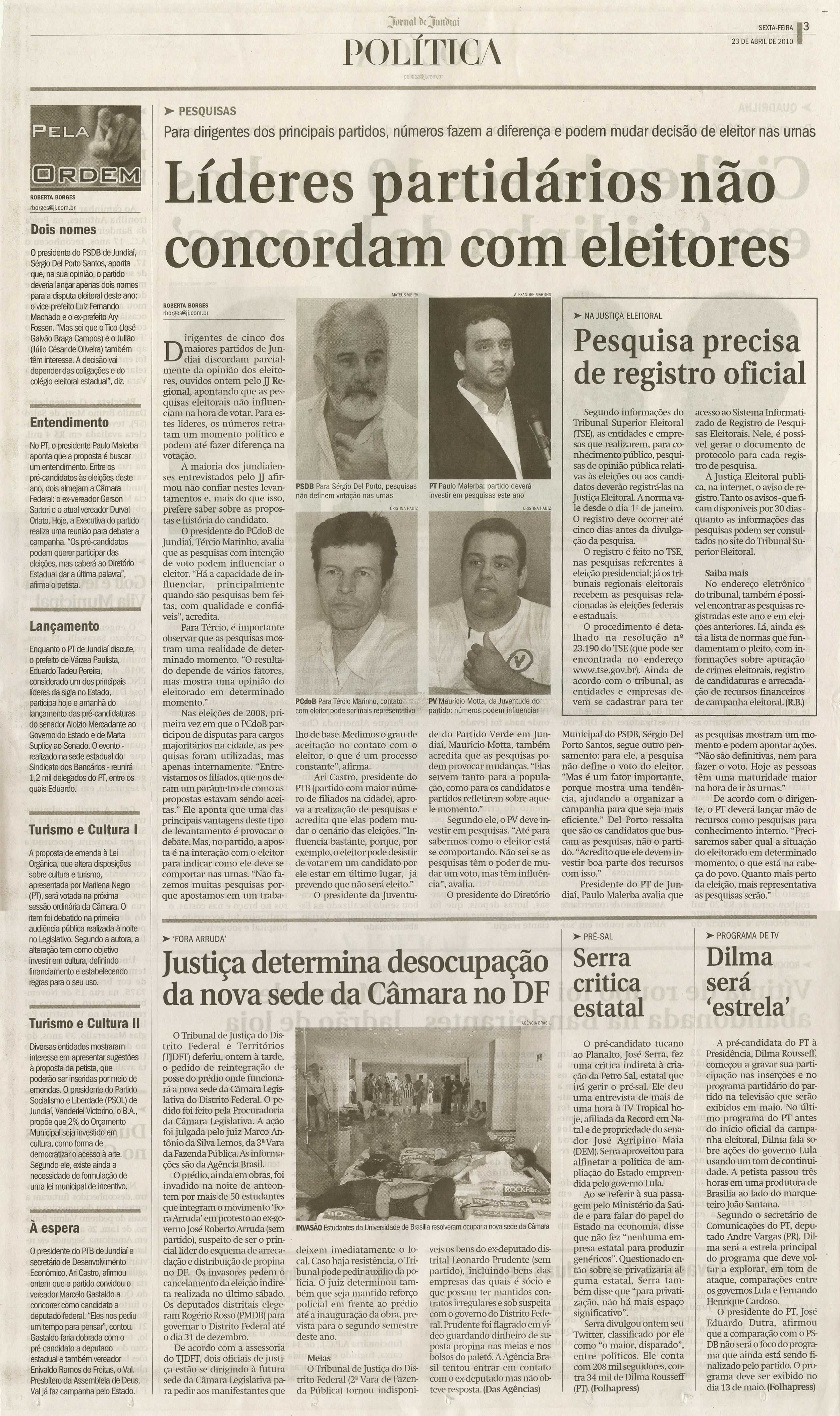 Jornal de Jundiaí - 23/04/2010