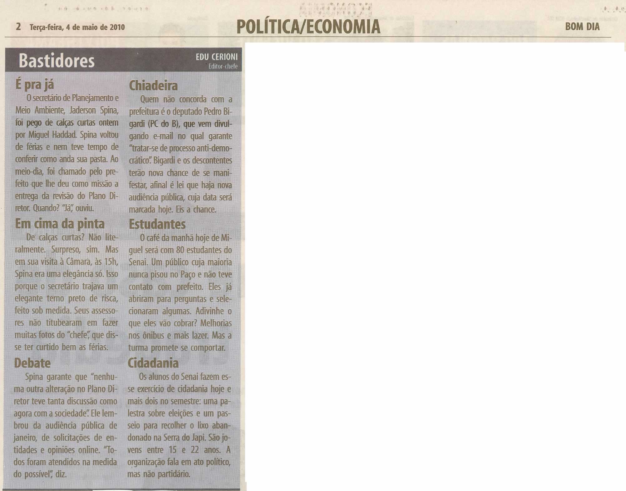 Bom Dia Jundiaí - 04/05/2010