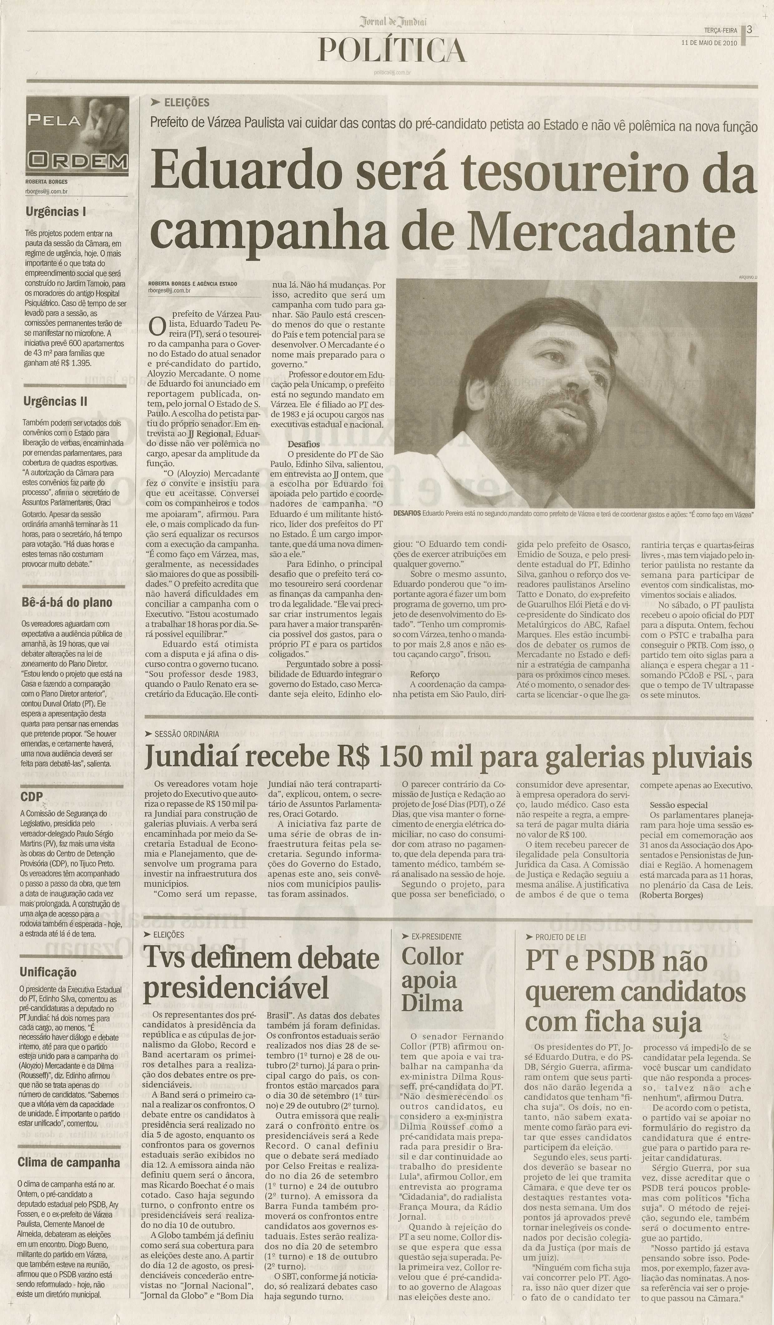 Jornal de Jundiaí - 11/05/2010