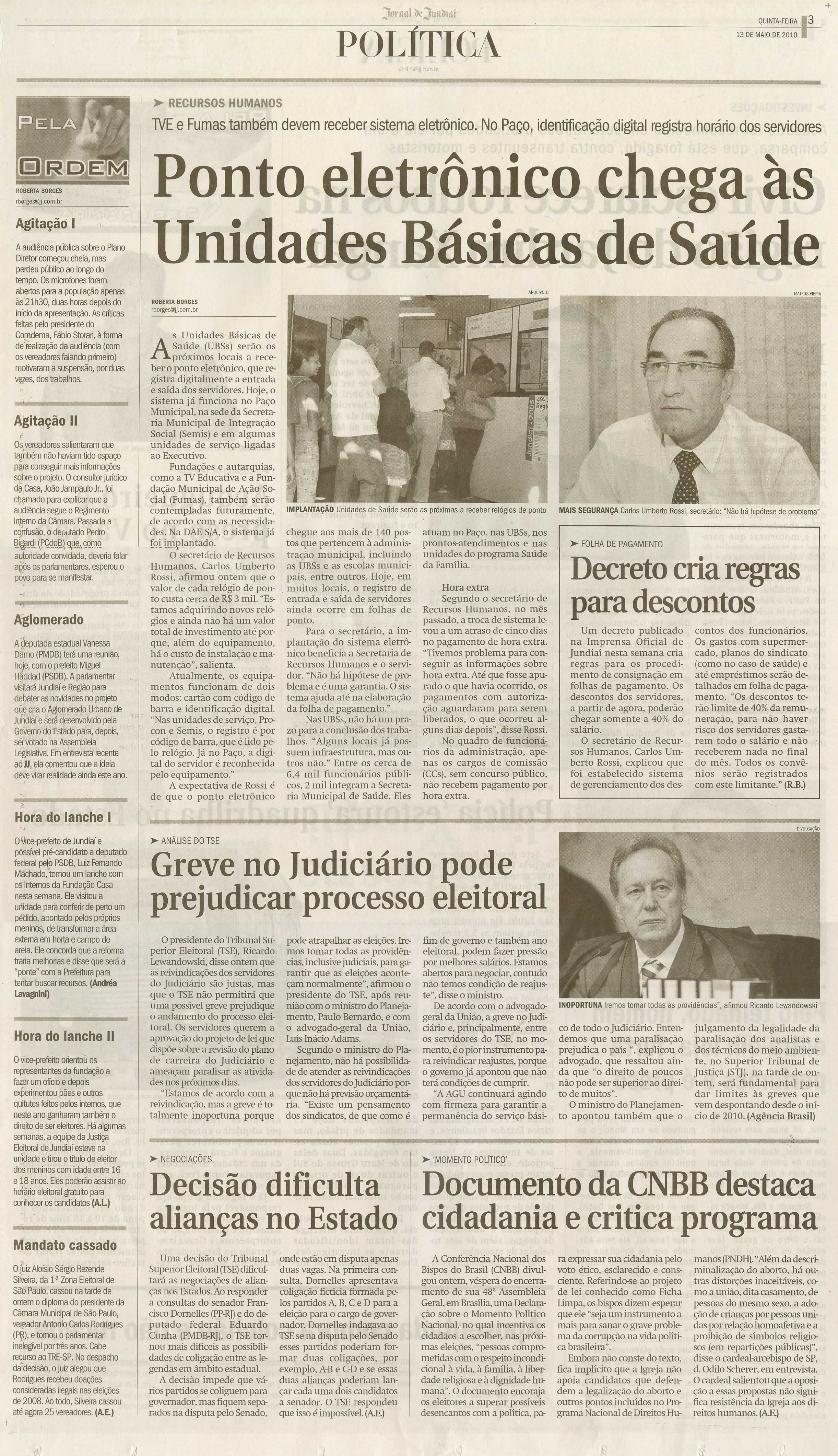 Jornal de Jundiaí - 13/05/2010