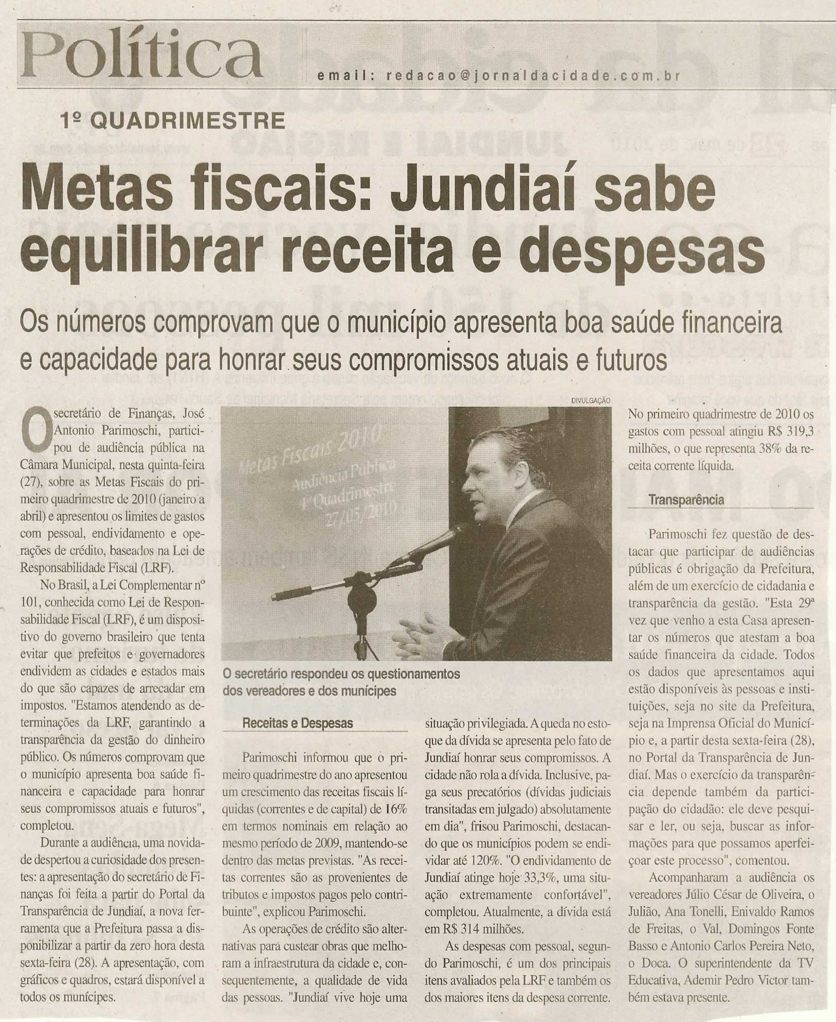 Jornal da Cidade - 28/05/2010