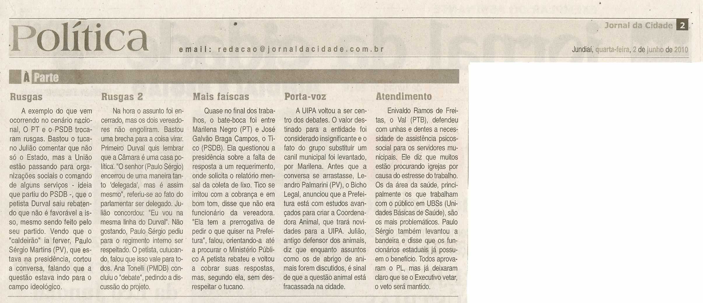 Jornal da Cidade - 02/06/2010