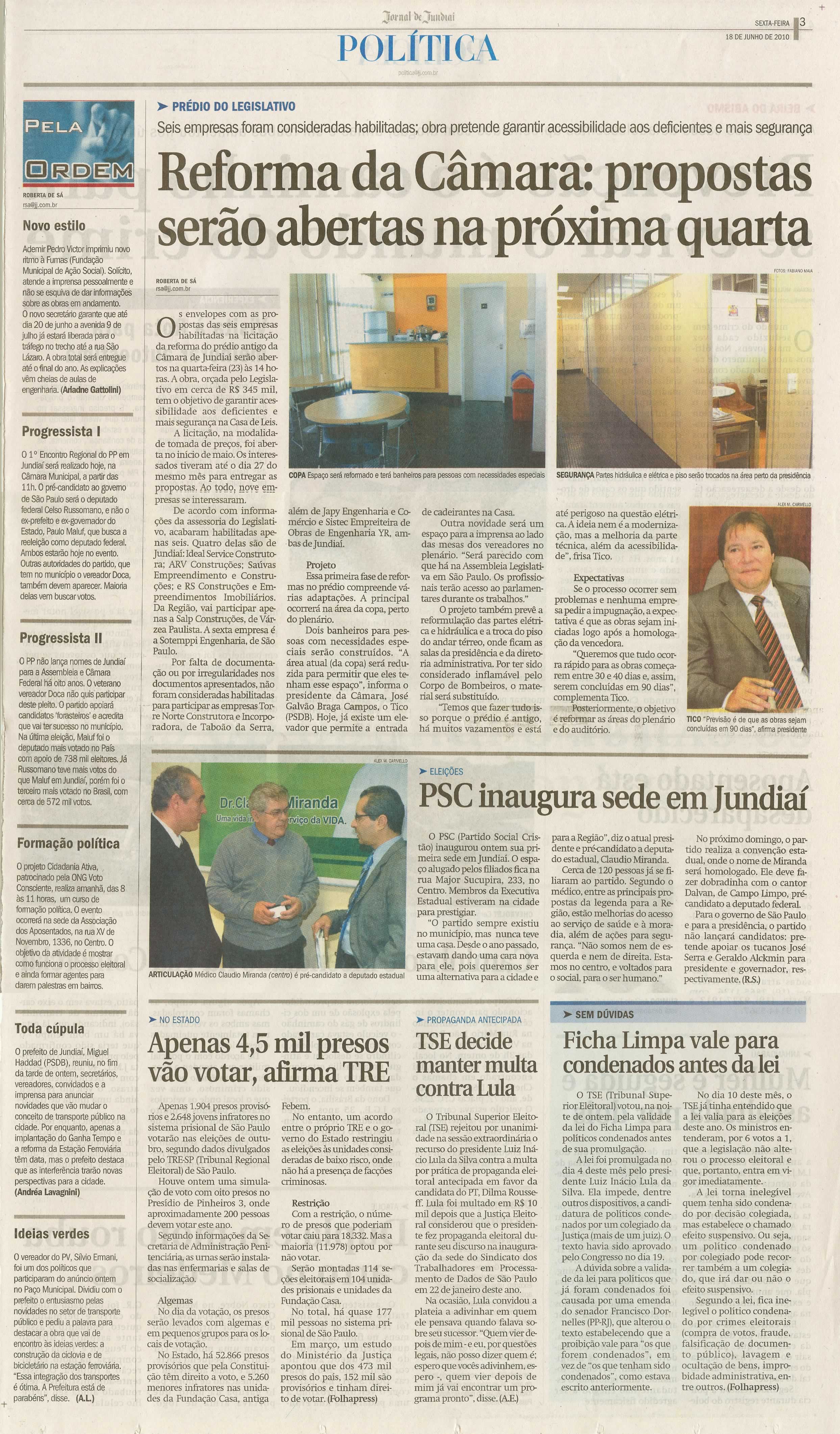 Jornal de Jundiaí - 18/06/2010
