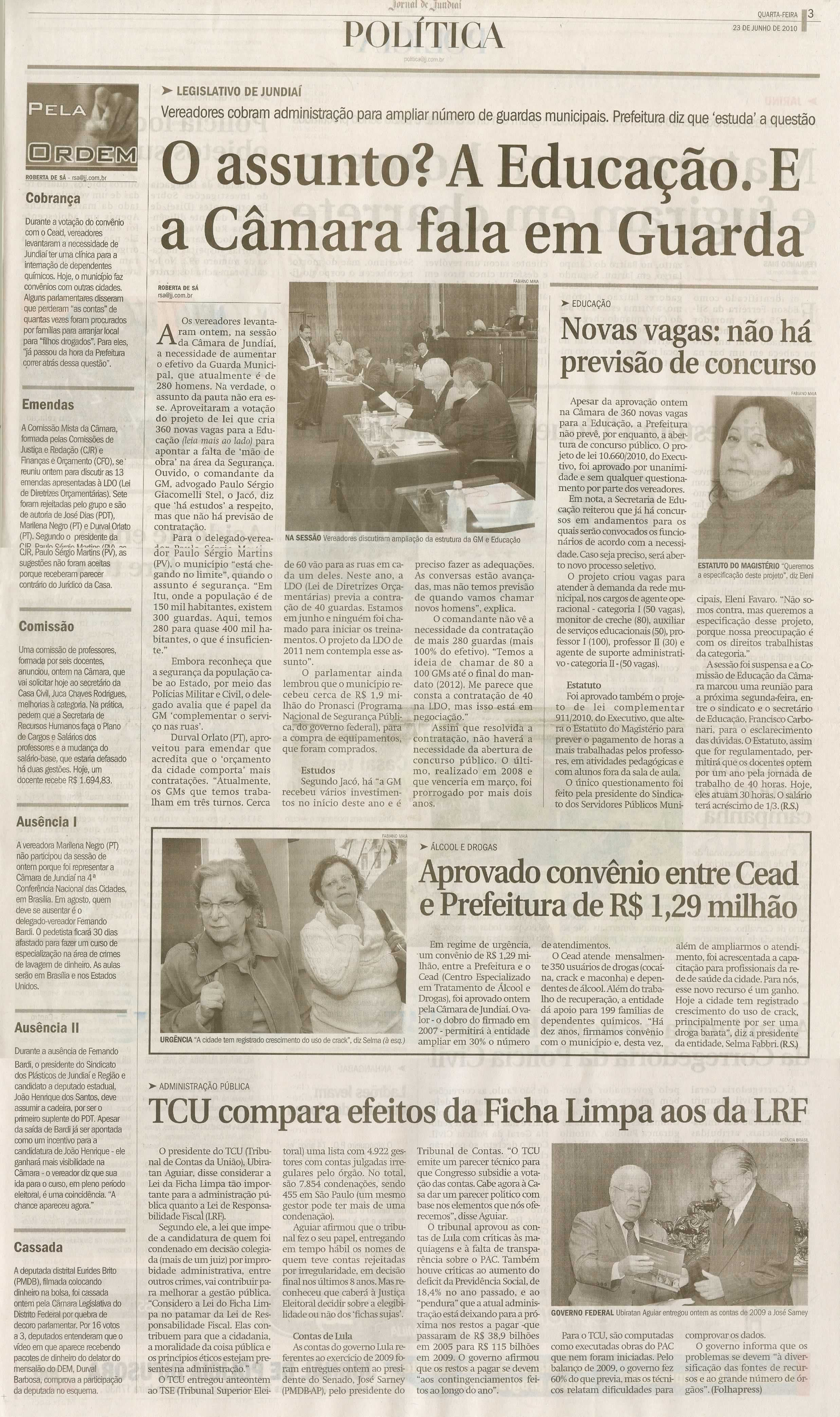 Jornal de Jundiaí - 23/06/2010