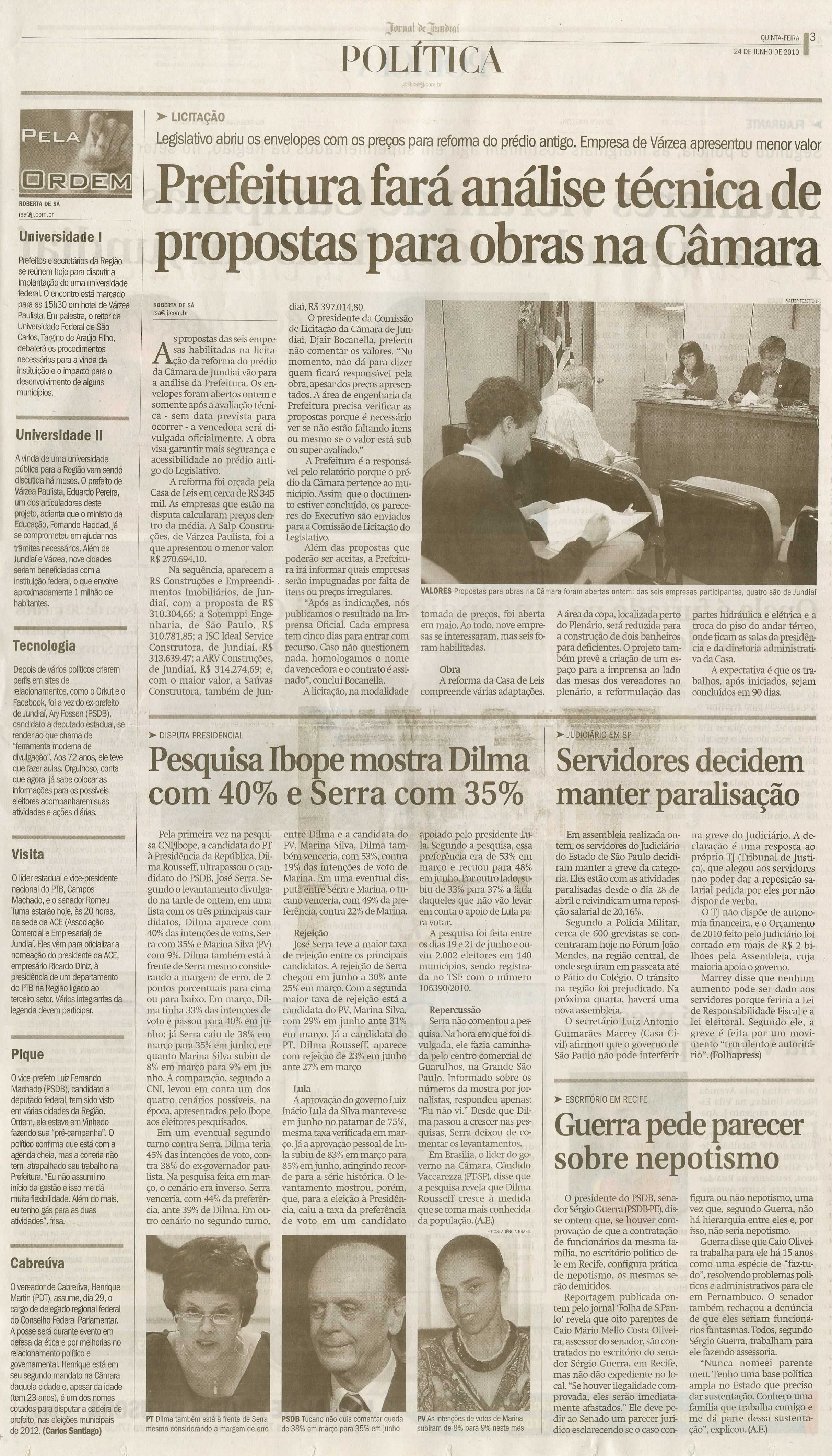Jornal de Jundiaí - 24/06/2010