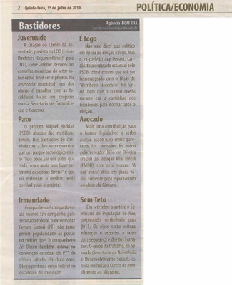 Bom Dia Jundiaí - 01/07/2010
