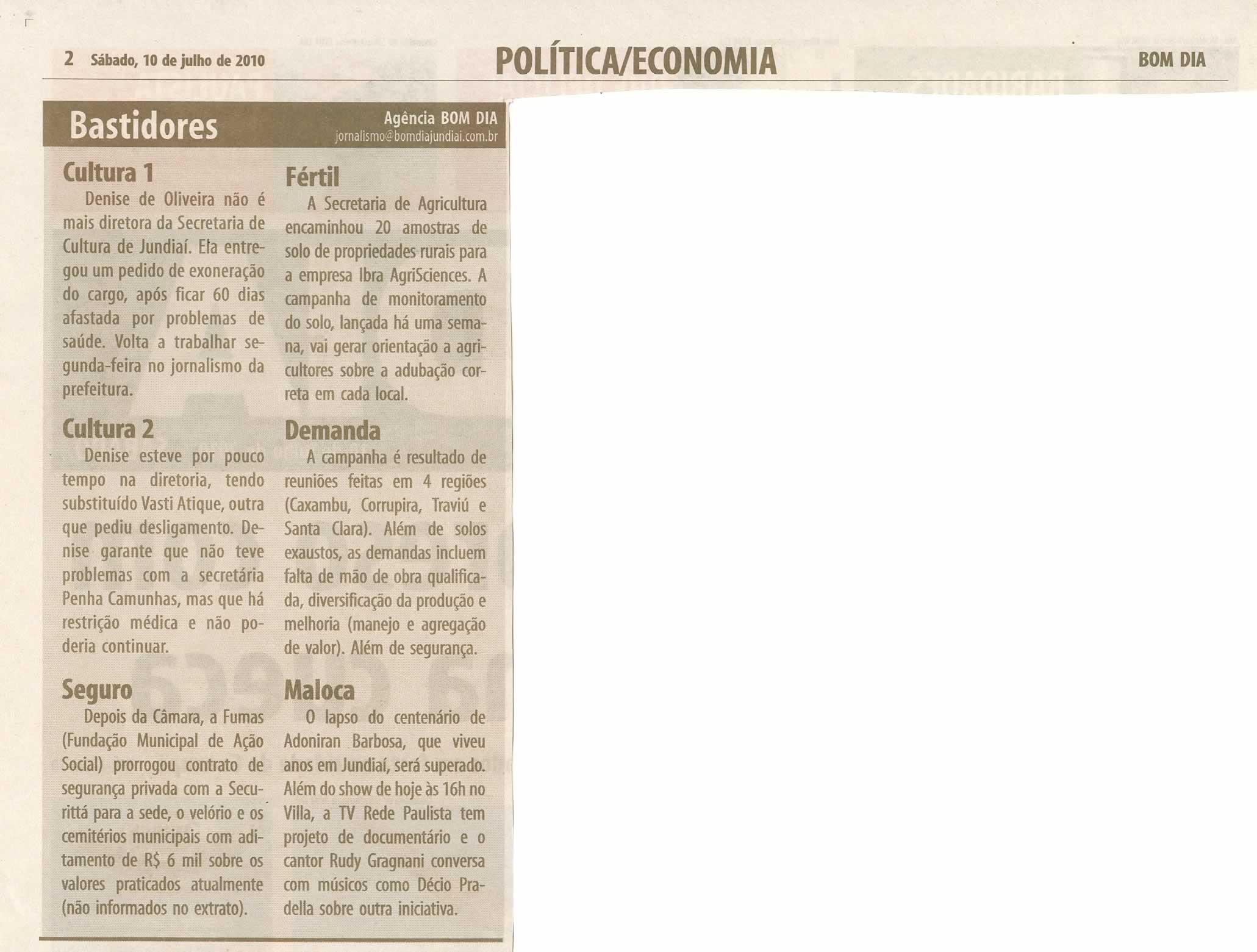 Bom Dia Jundiaí - 10/07/2010
