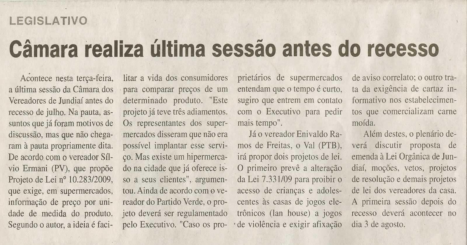 Jornal da Cidade - 13/07/2010