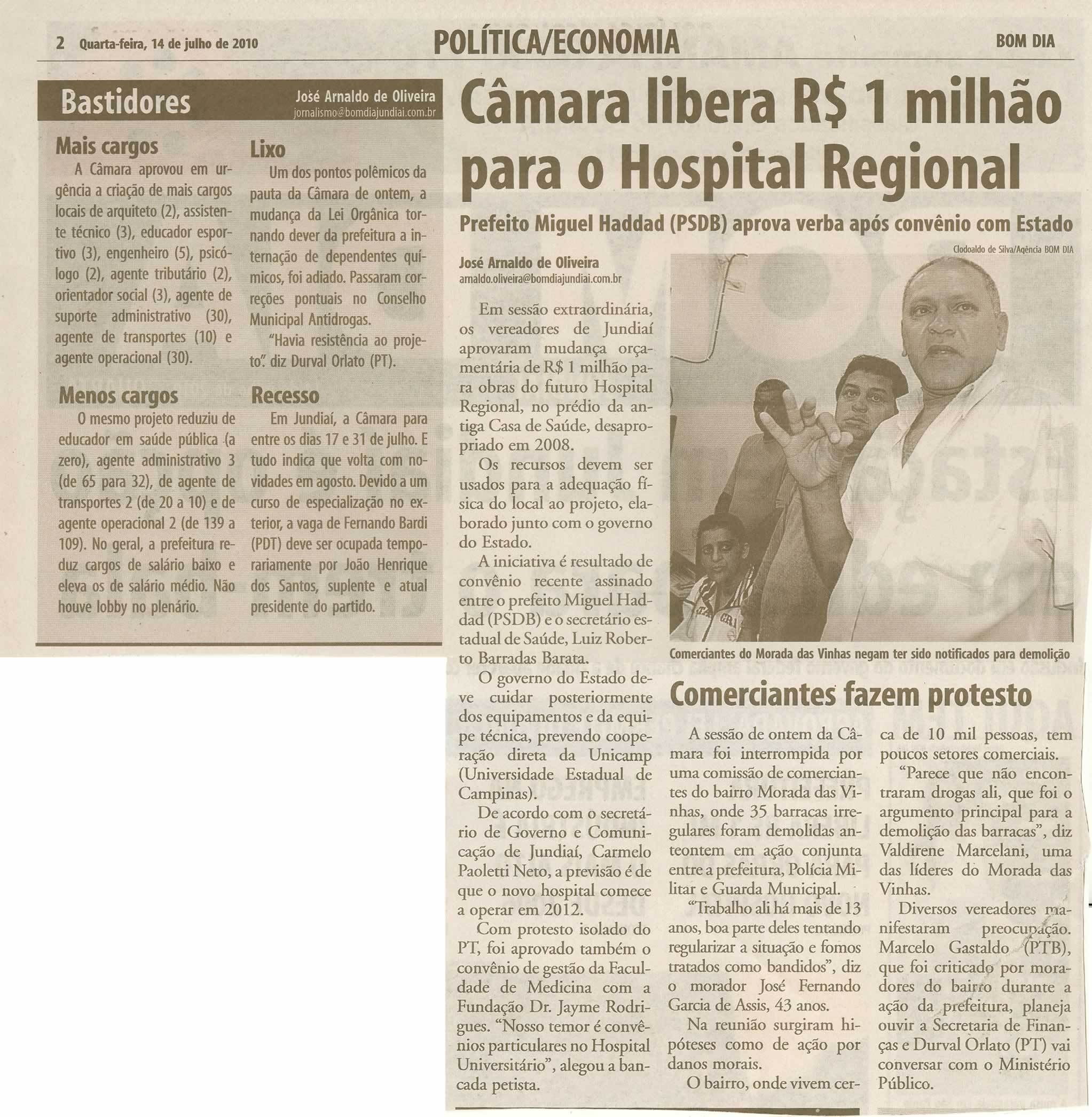 Bom Dia Jundiaí - 14/07/2010