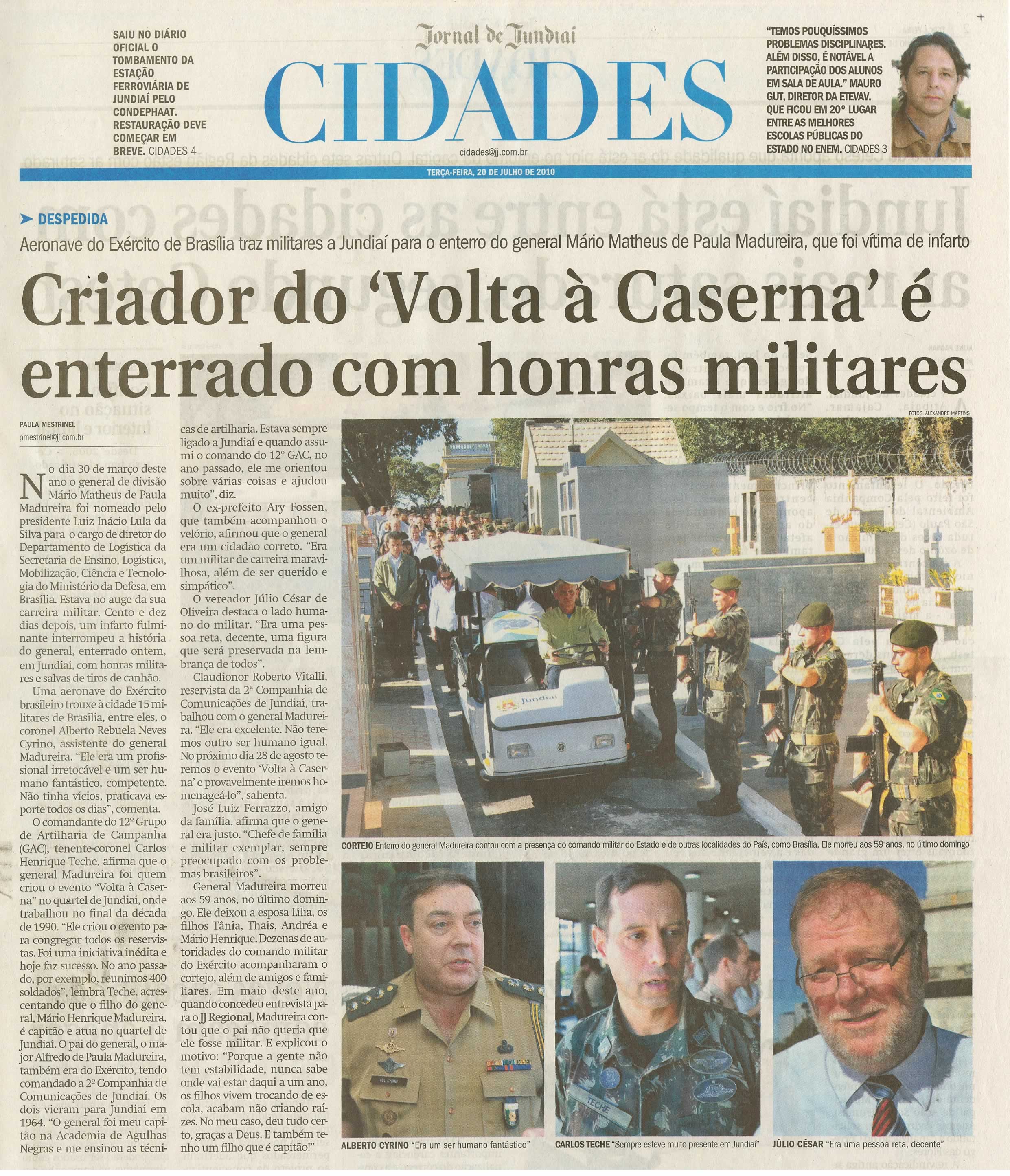 Jornal de Jundiaí - 20/07/2010