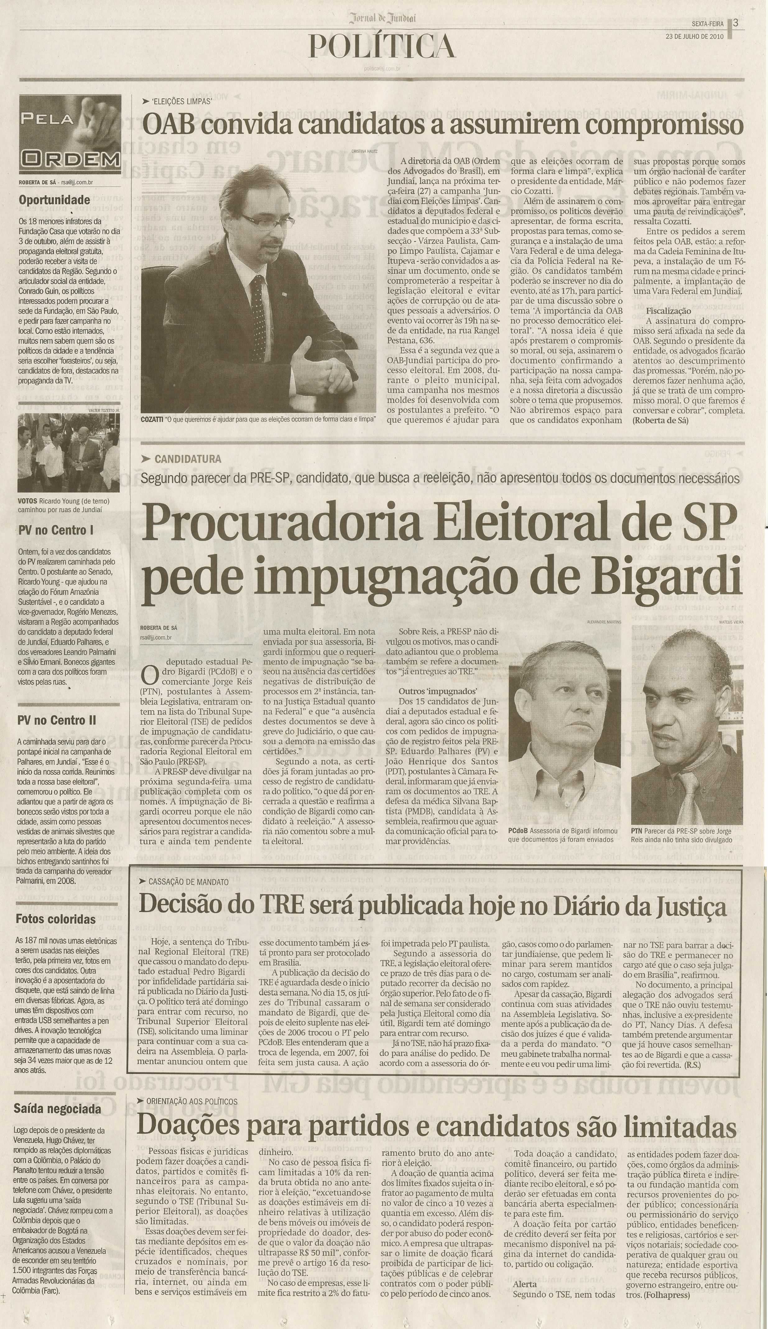 Jornal de Jundiaí - 23/07/2010