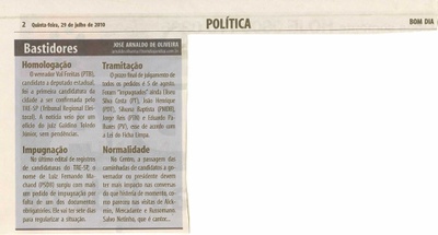 Bom Dia Jundiaí - 29/07/2010