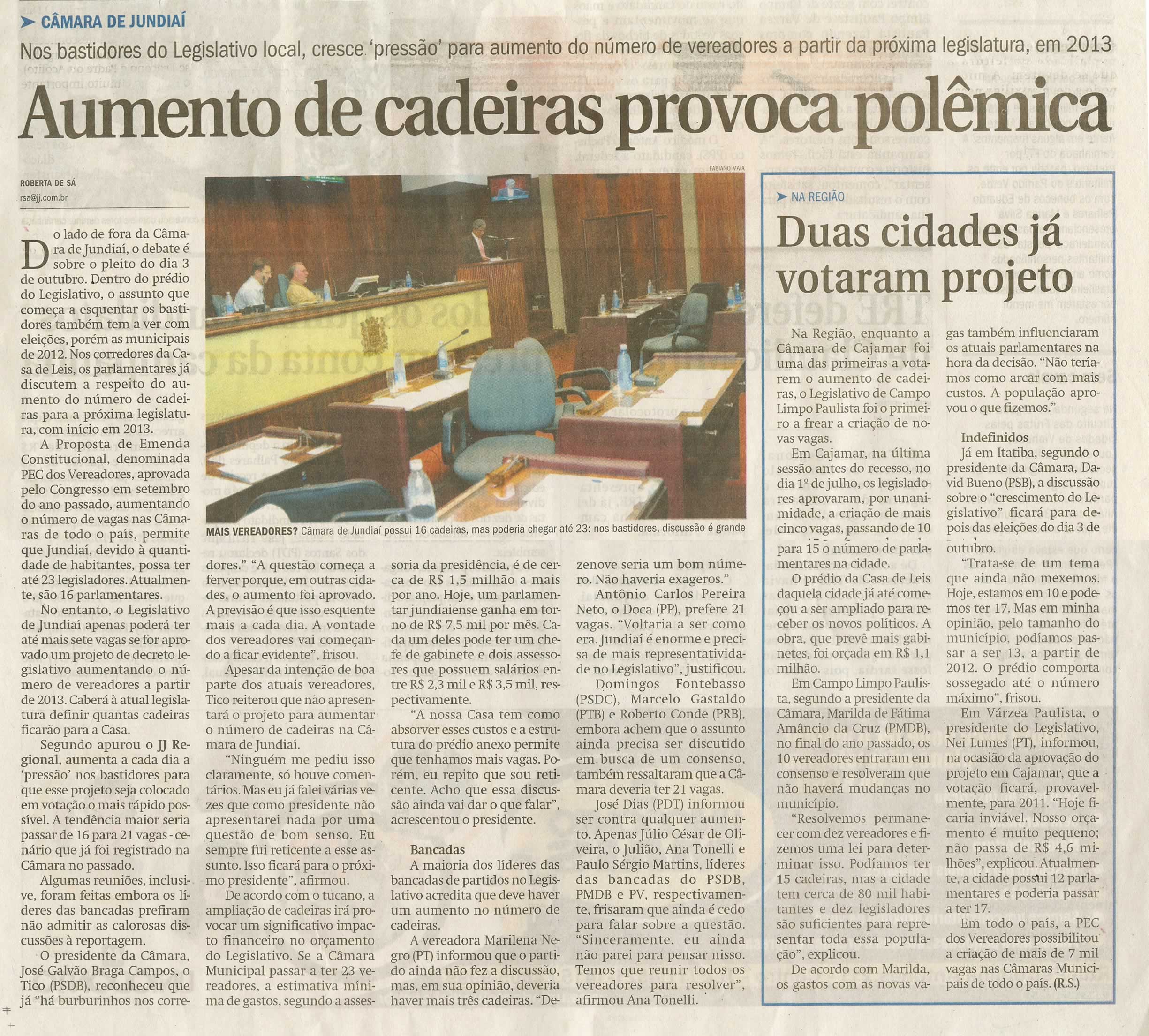 Jornal de Jundiaí - 08/08/2010