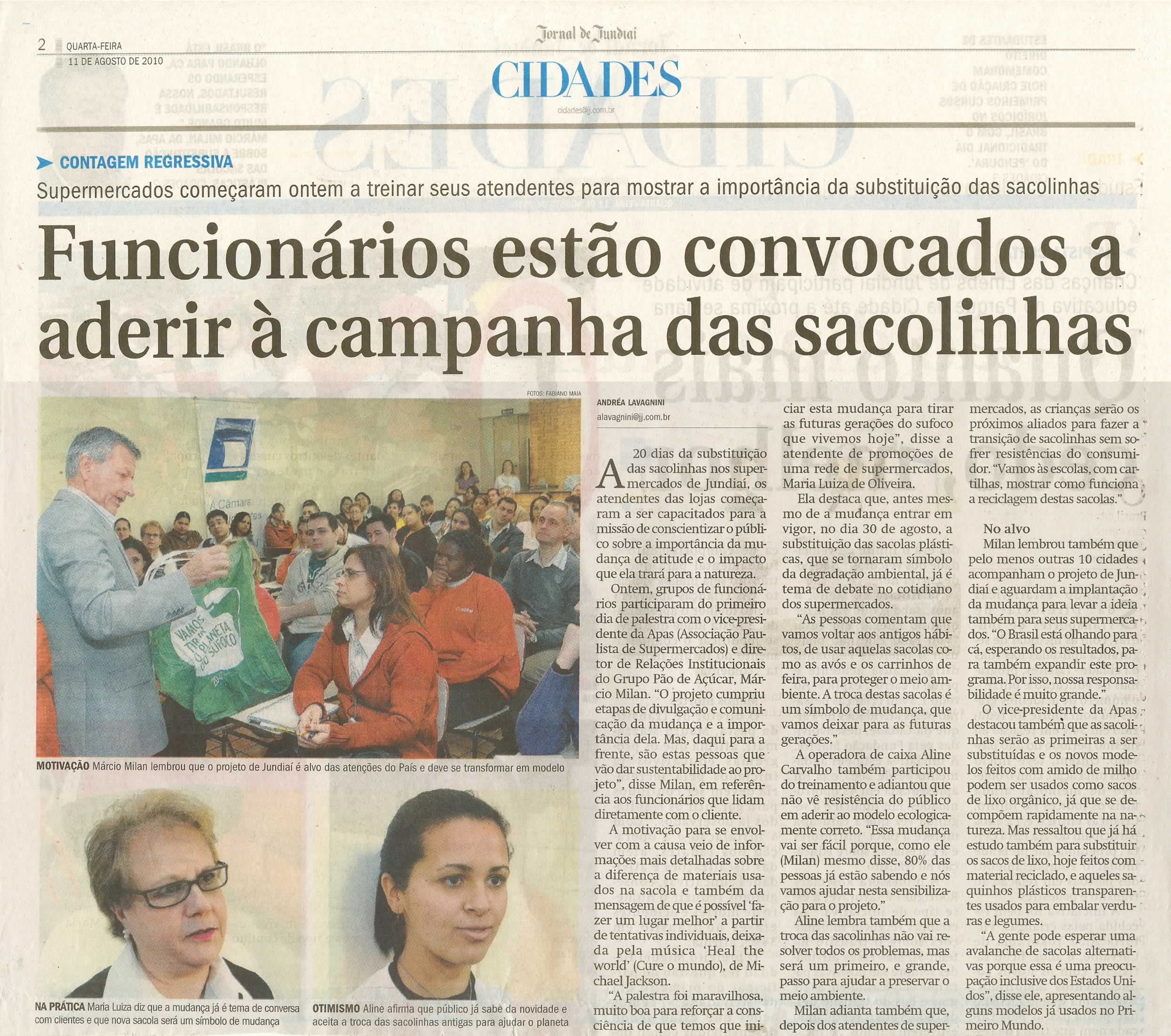 Jornal de Jundiaí - 11/08/2010