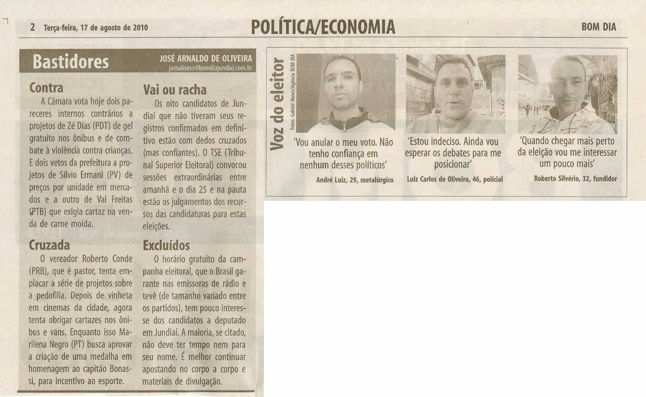 Bom Dia Jundiaí - 17/08/2010
