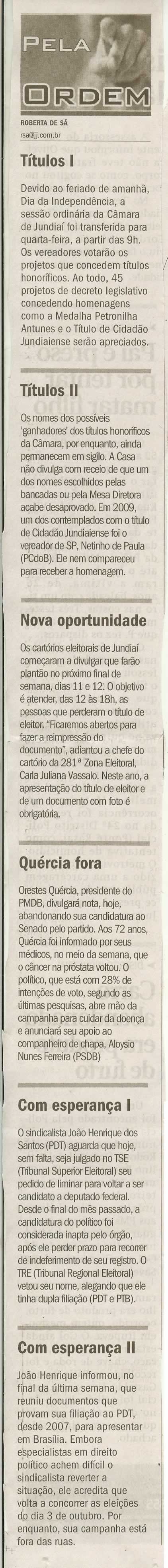 Jornal de Jundiaí - 06/09/2010