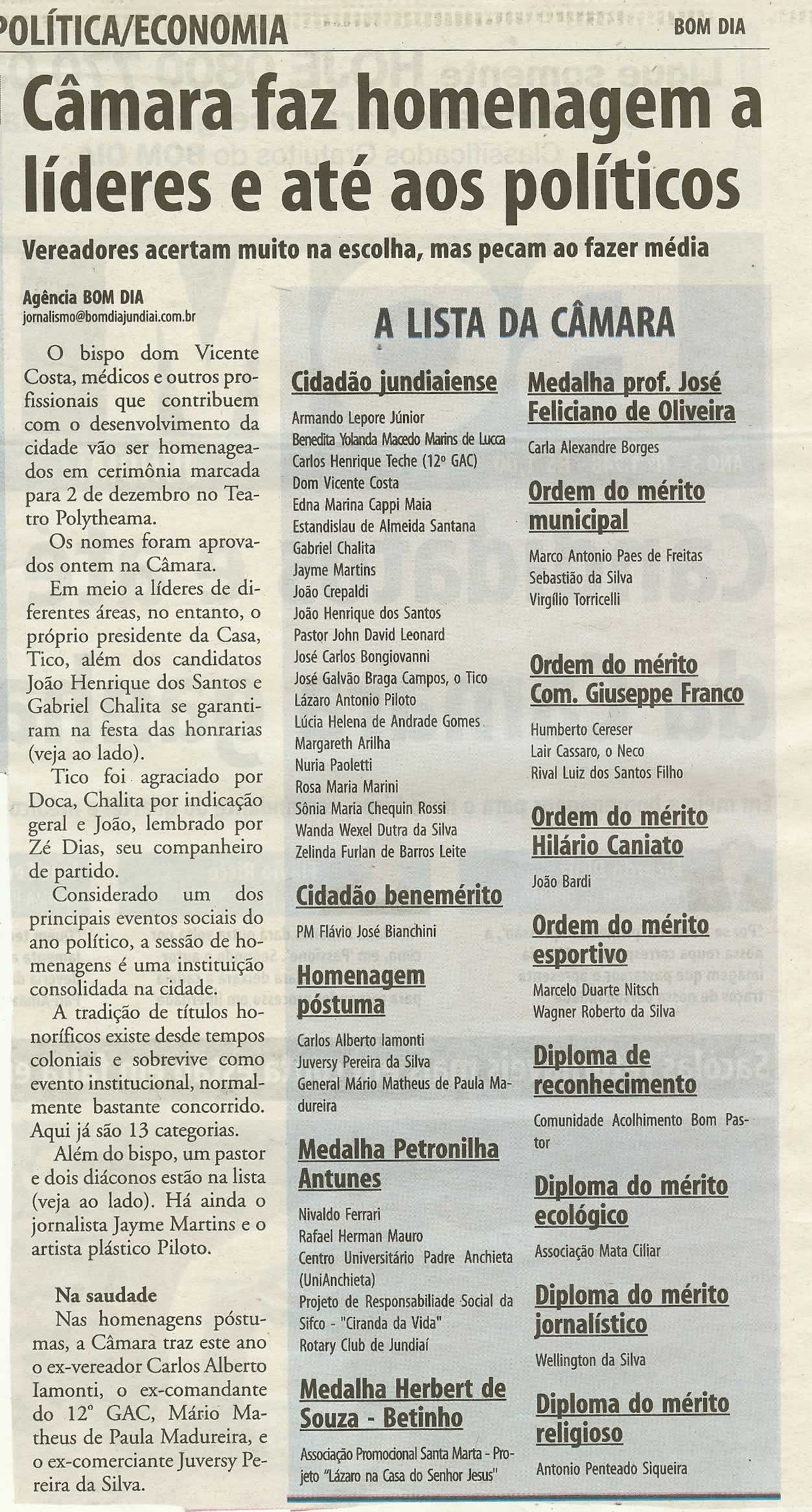 Bom Dia Jundiaí - 09/09/2010