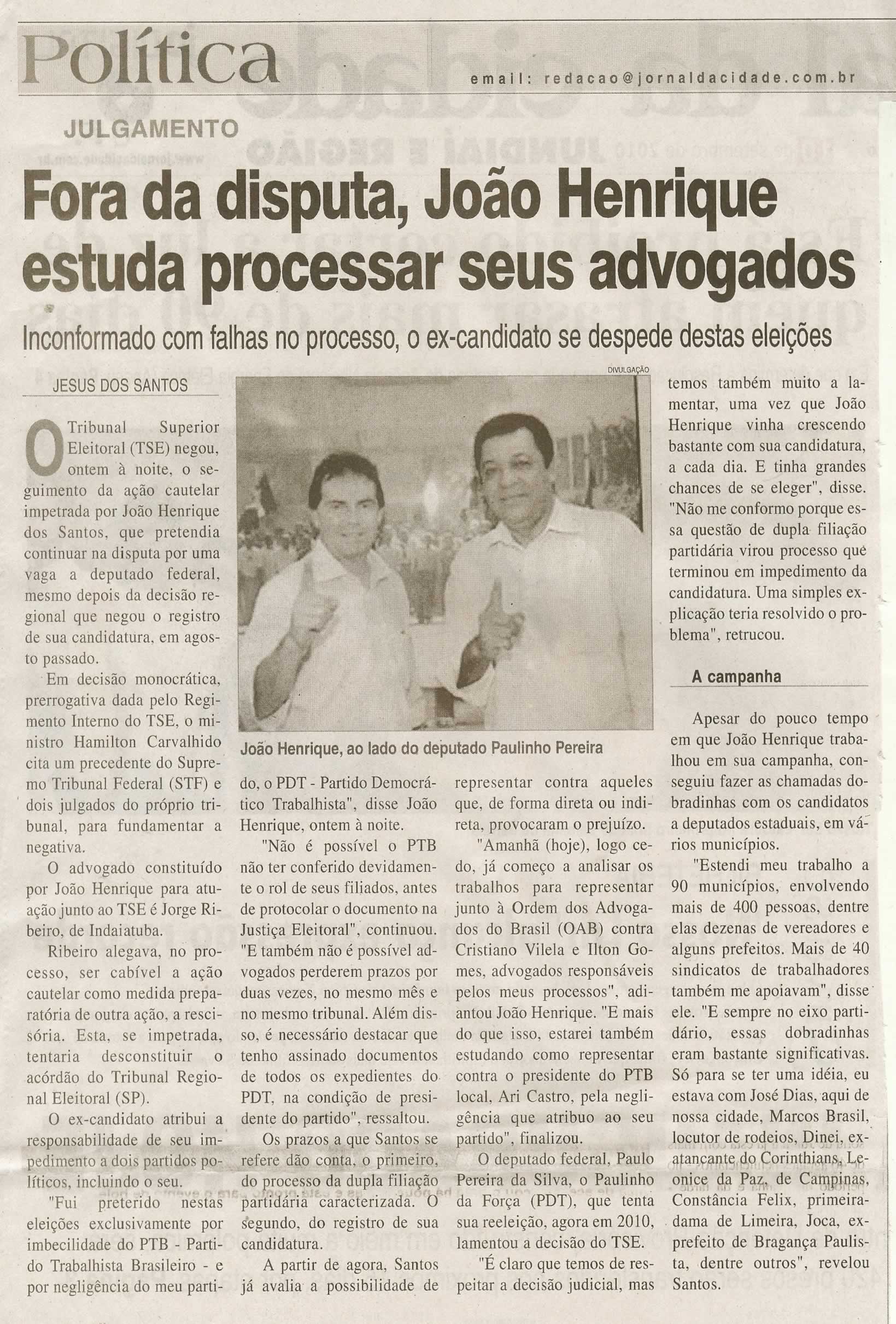 Jornal da Cidade - 10/09/2010