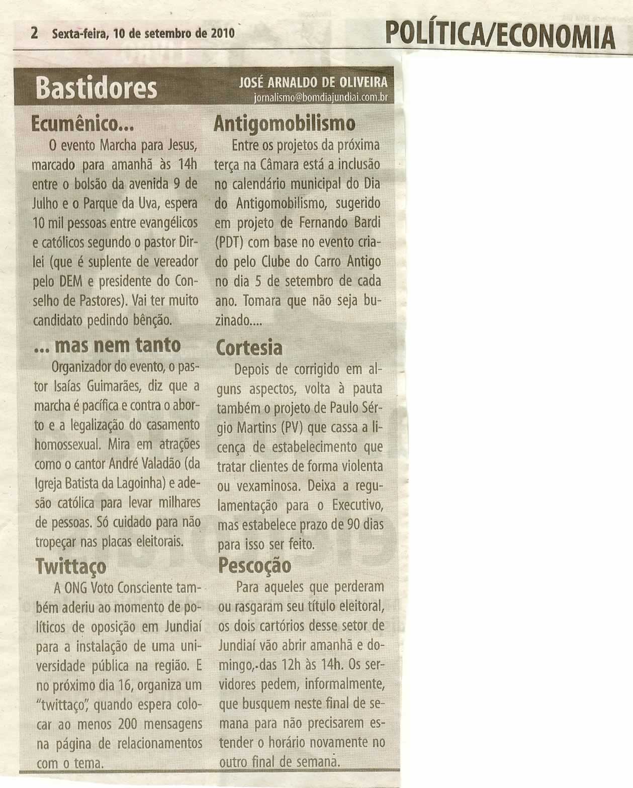 Bom Dia Jundiaí - 10/09/2010