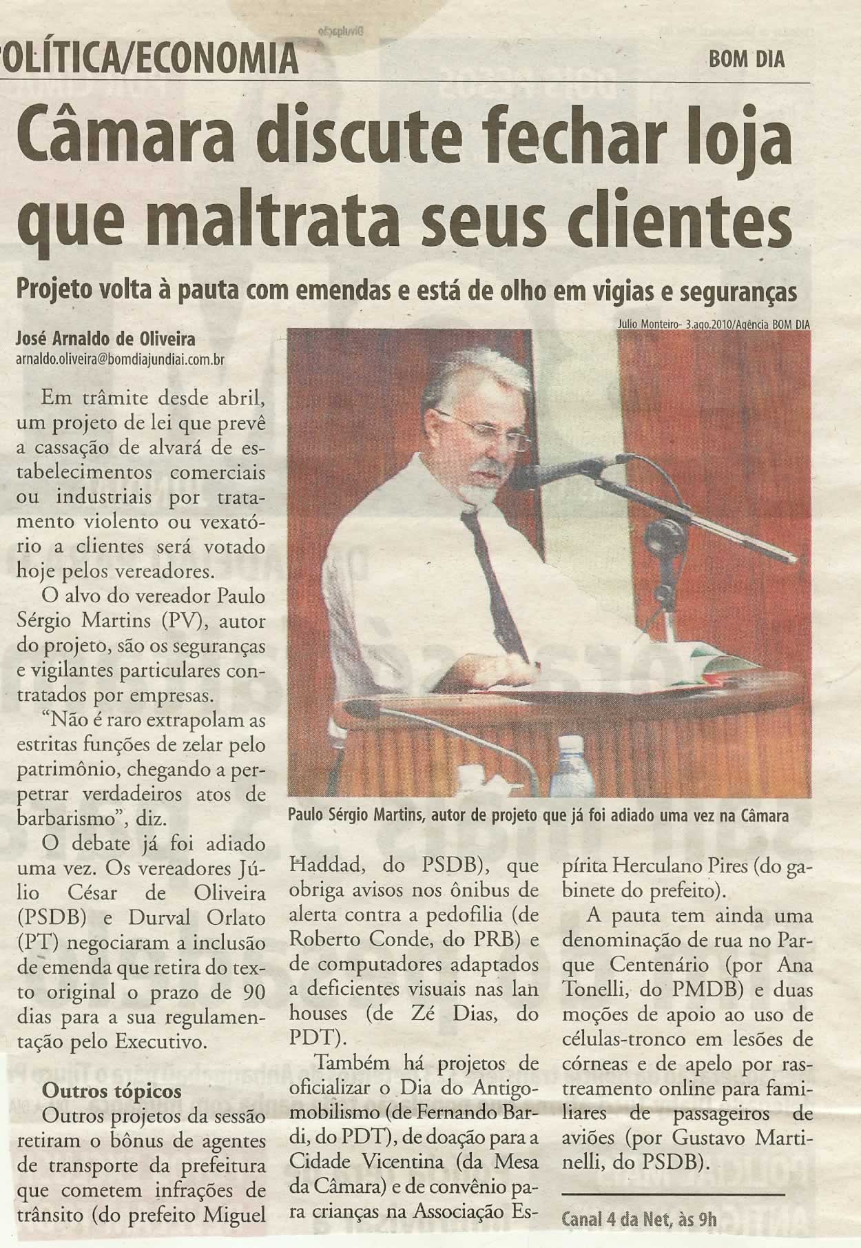 Bom Dia Jundiaí - 14/09/2010