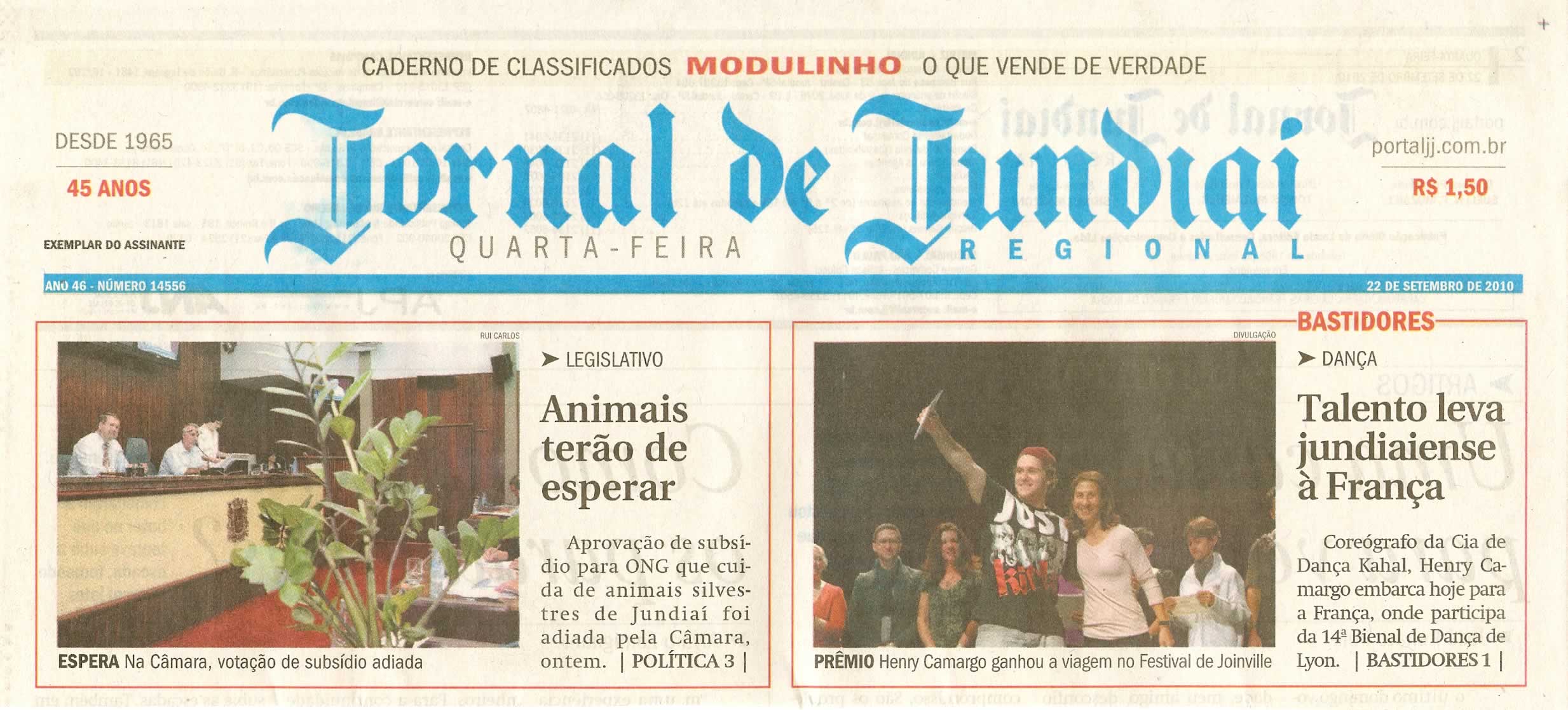 Jornal de Jundiaí - 22/09/2010