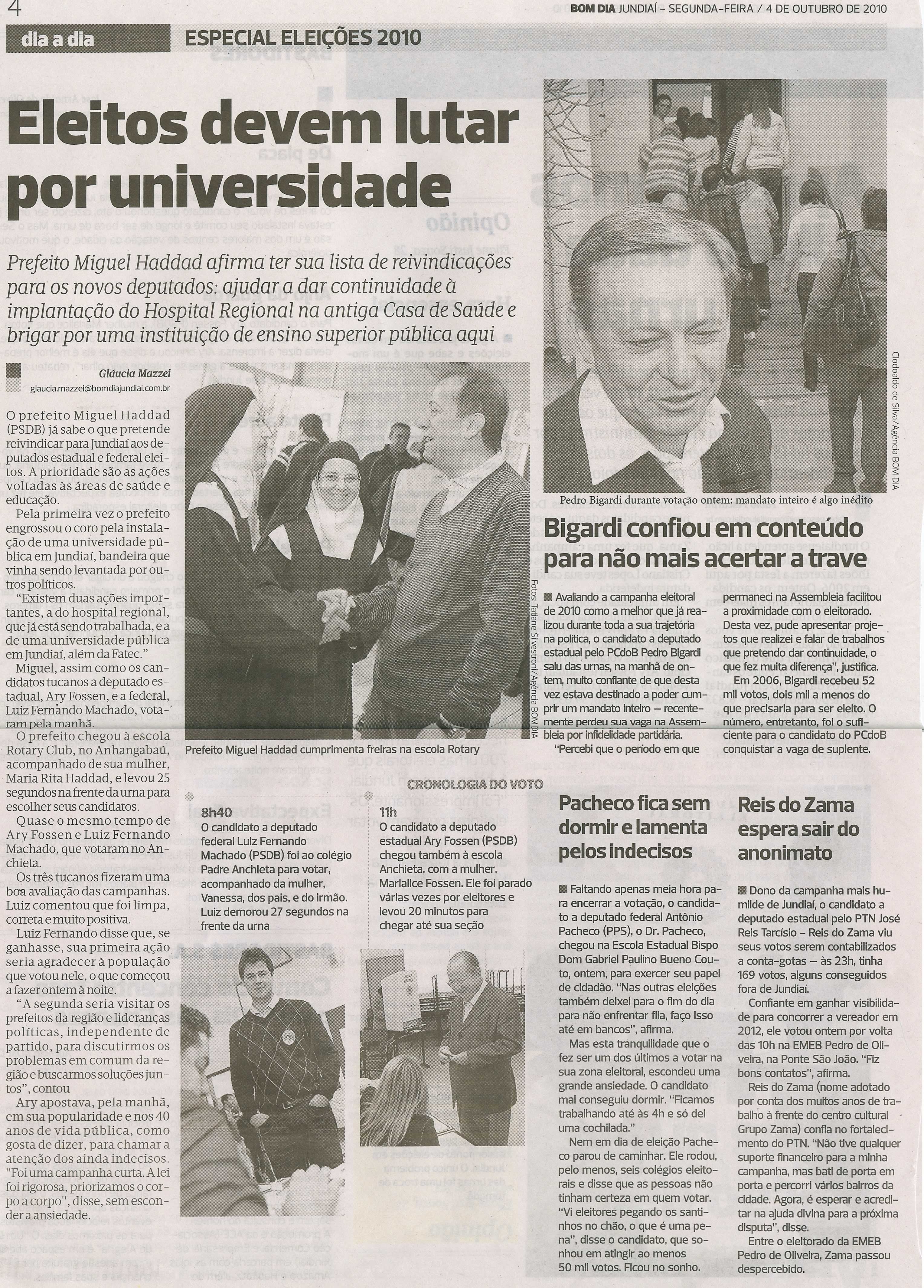 Bom Dia Jundiaí - 04/10/2010