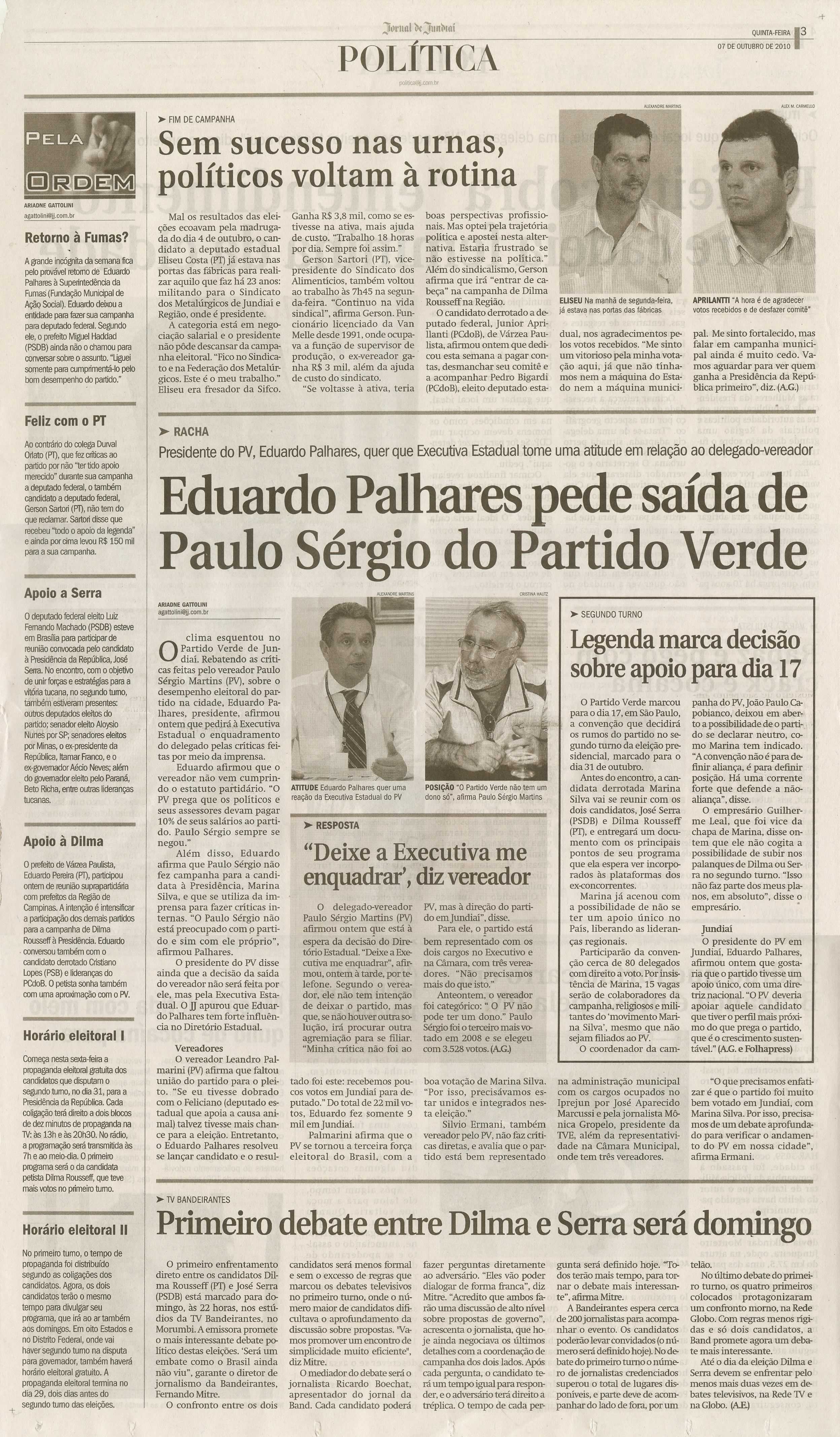 Jornal de Jundiaí - 07/10/2010