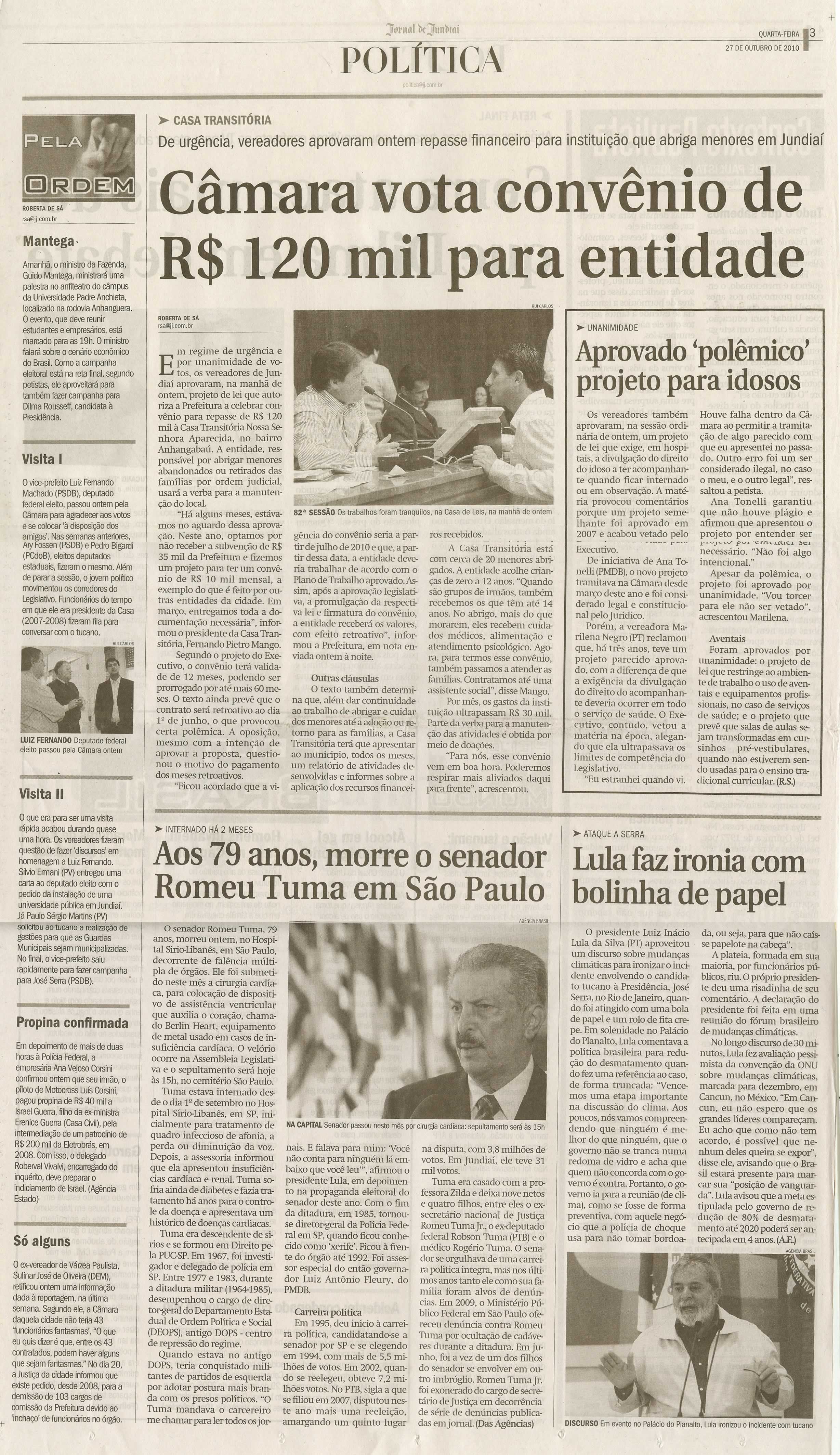 Jornal de Jundiaí - 27/10/2010