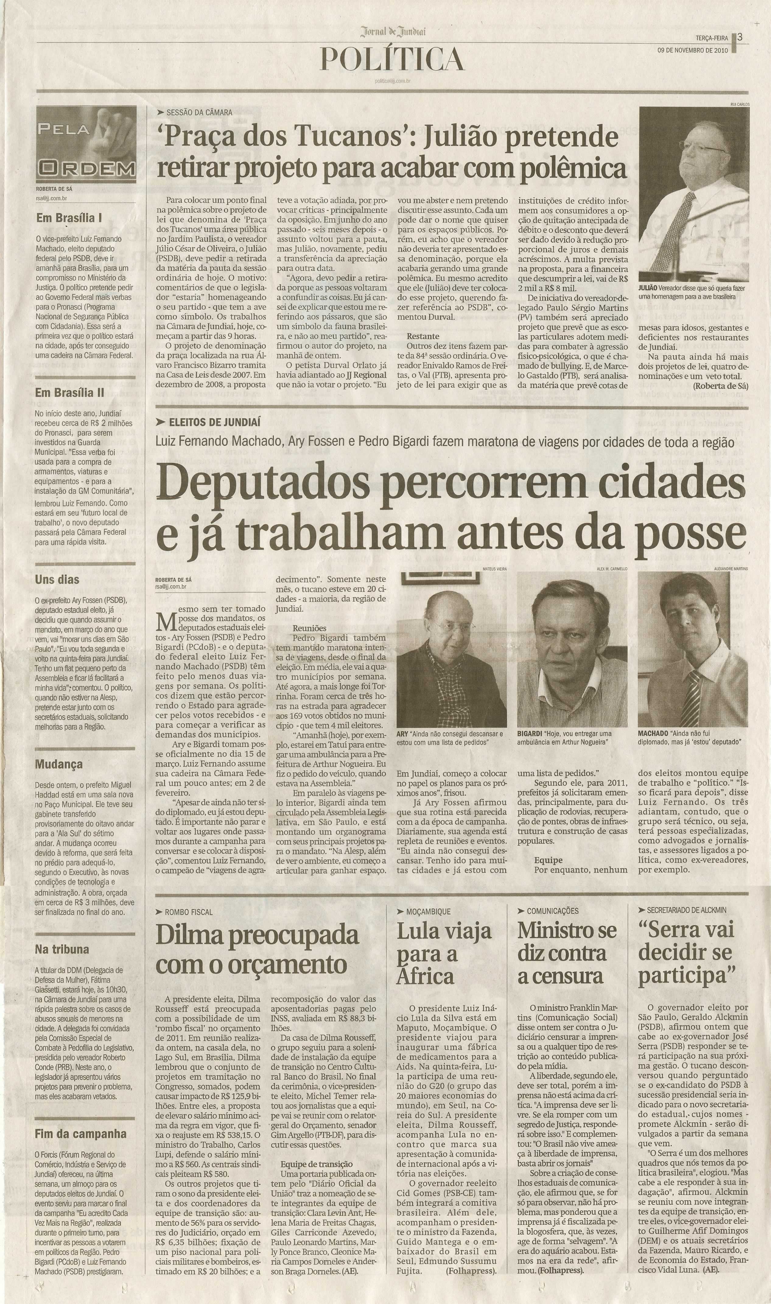Jornal de Jundiaí - 09/11/2010