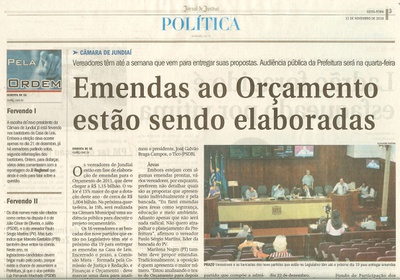 Jornal de Jundiaí - 12/11/2010