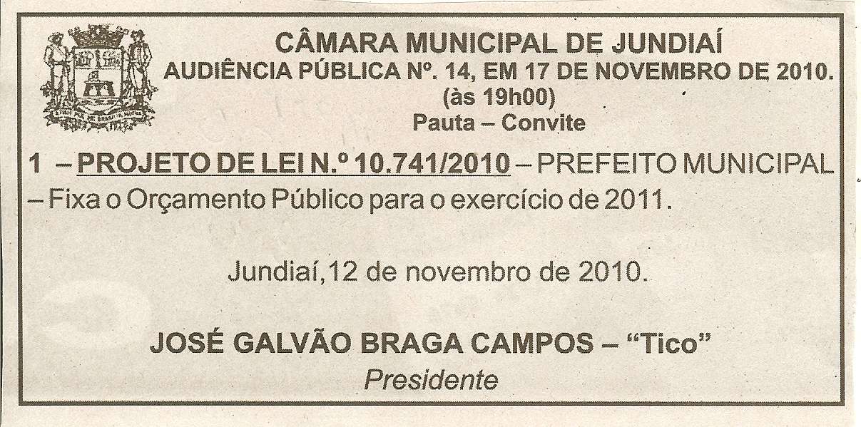 Jornal da Cidade - 13/11/2010