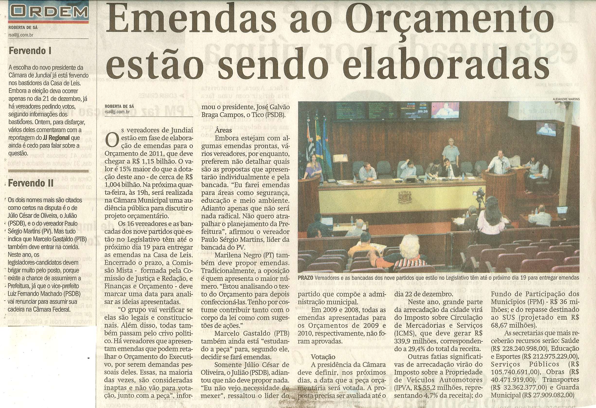 Jornal de Jundiaí - 12/11/2010