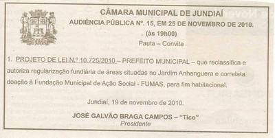 Bom Dia Jundiaí - 20/11/2010