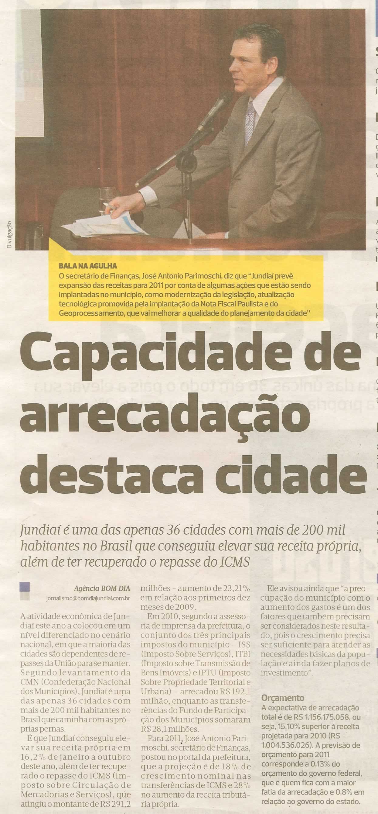 Bom Dia Jundiaí - 22/11/2010